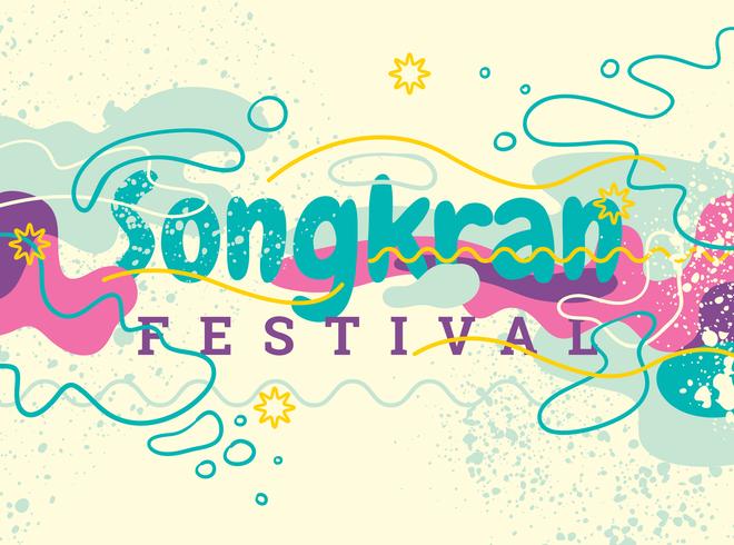 festival de Songkran vector