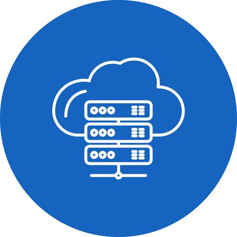 Icono de Vector Server Cloud