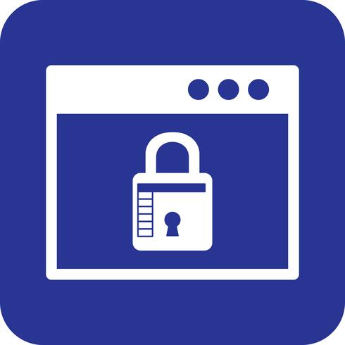 vector browser lock icon