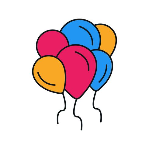 icono de vector de globos