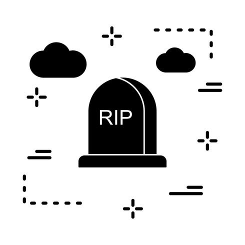 vector grave icon 