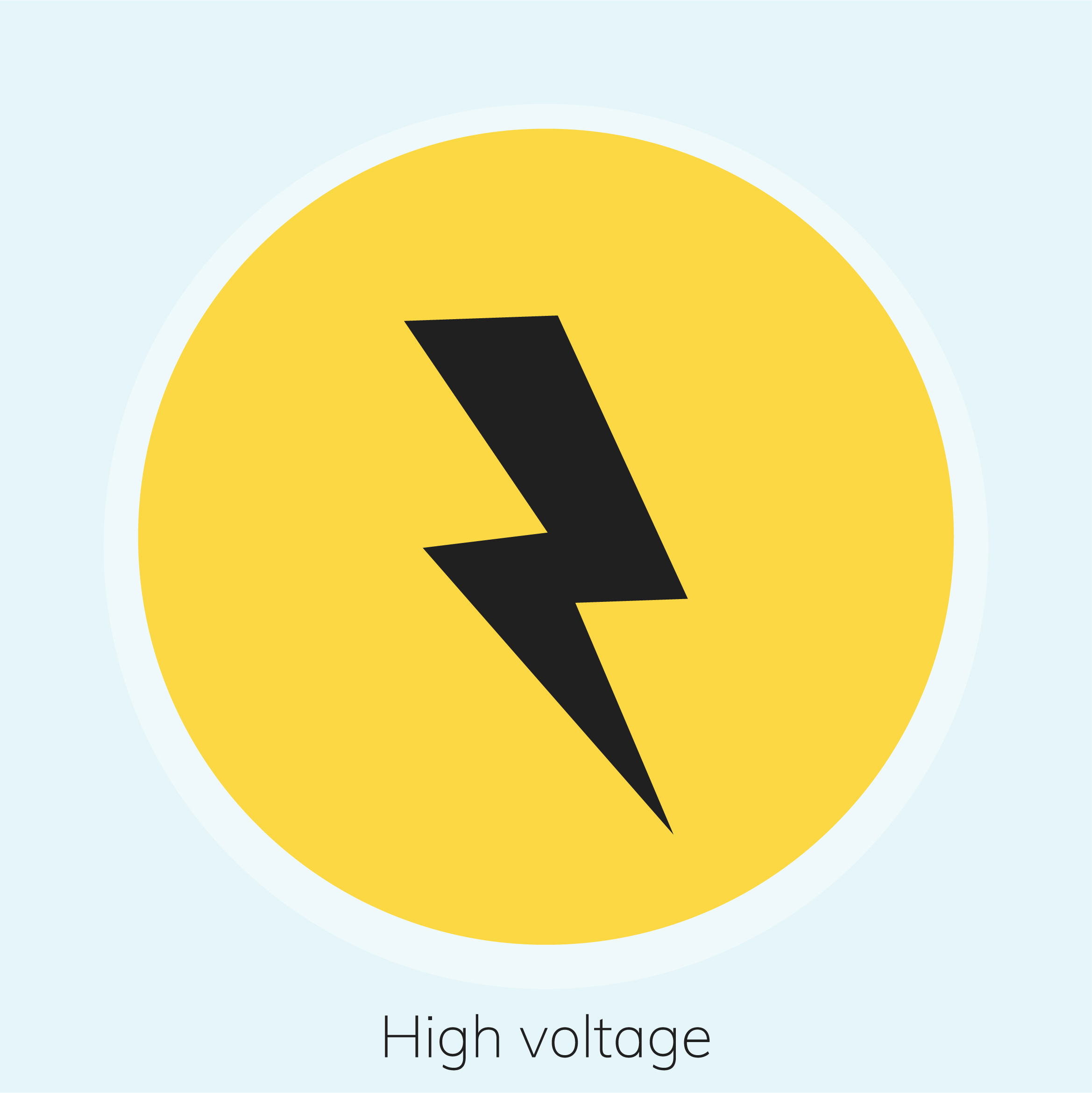 Illustration of high voltage warning sign Download Free Vectors