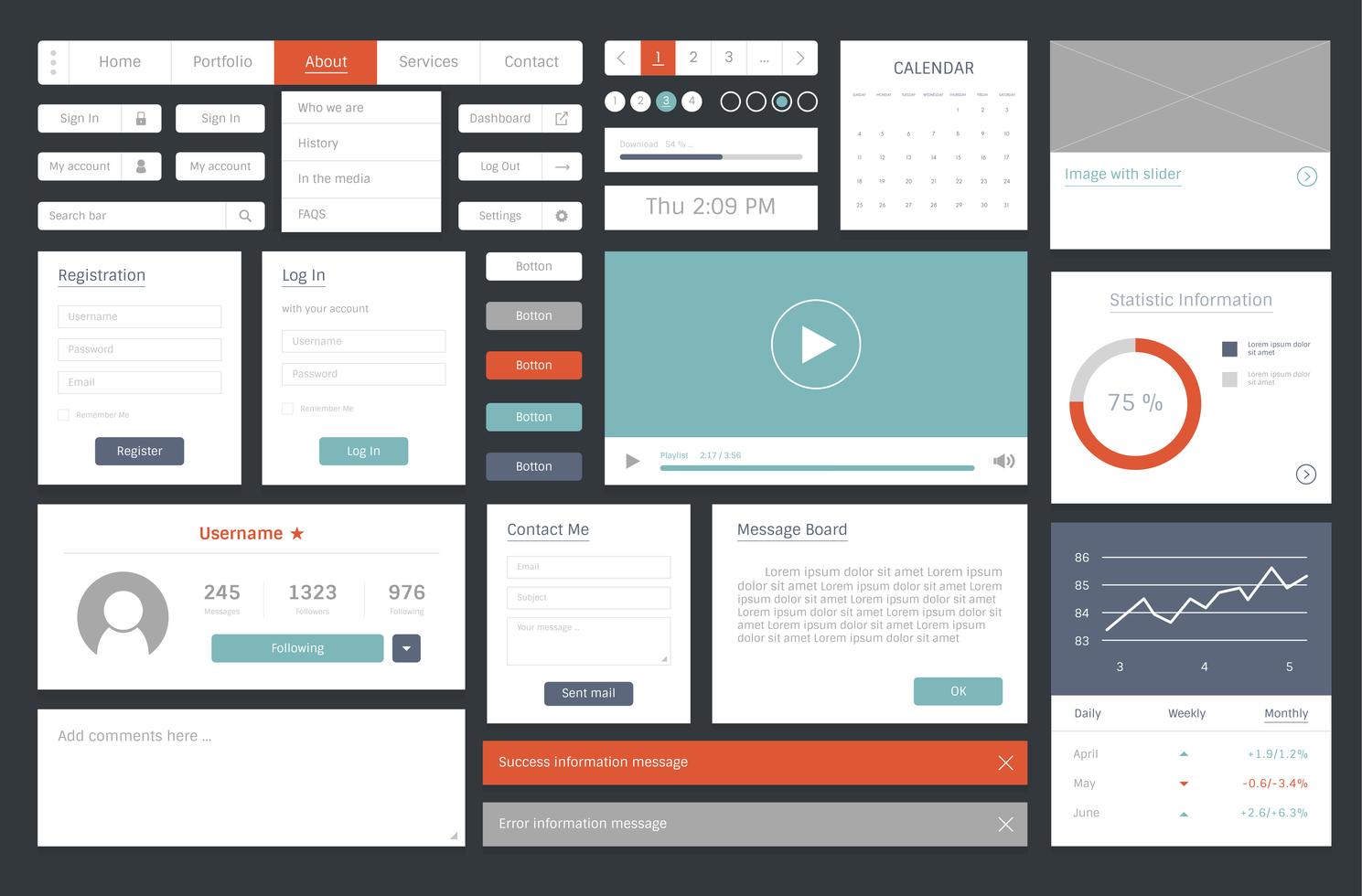 Website design template layout illustration - Download Free Vectors