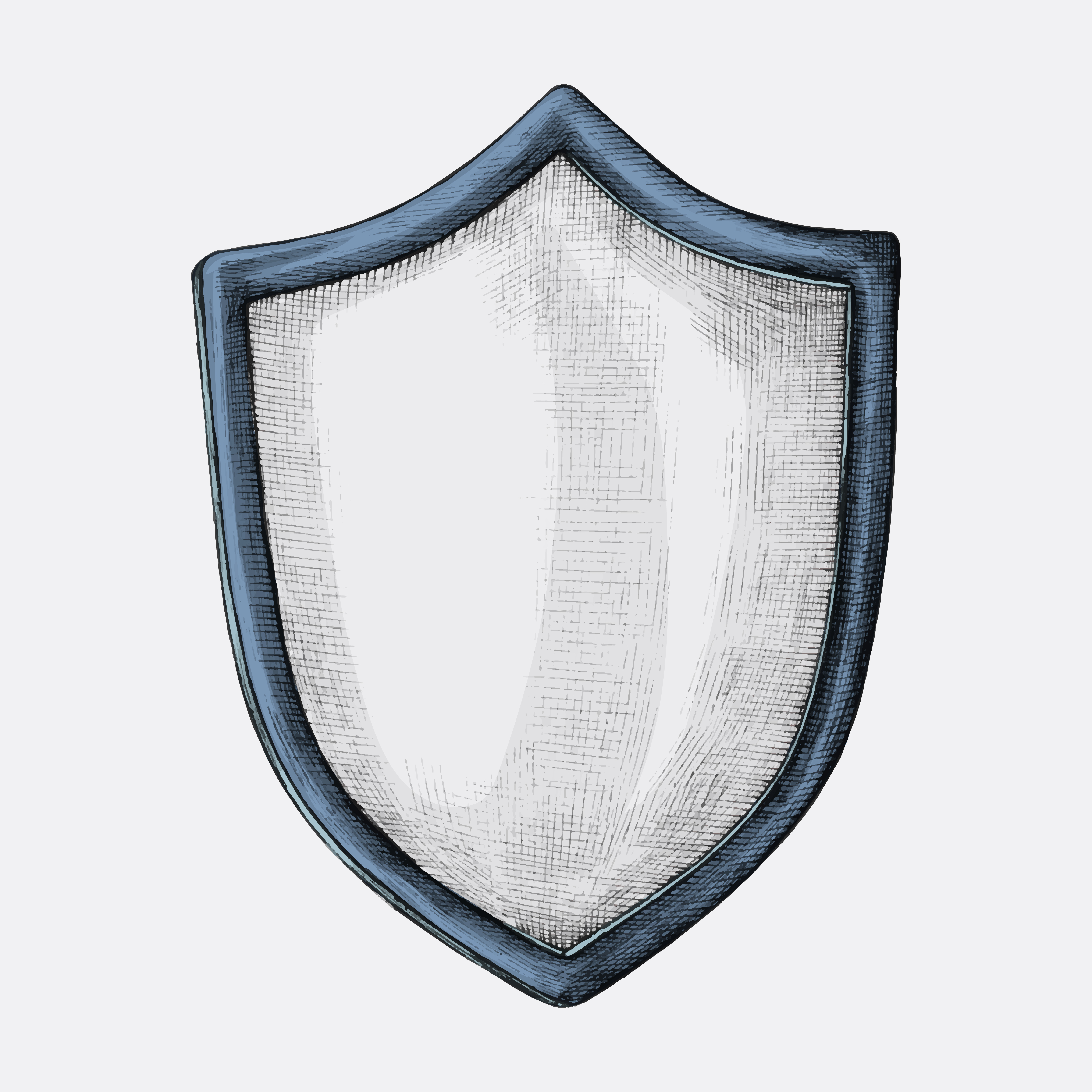 Hand Drawn Gray Shield Illustration Download Free Vectors Clipart