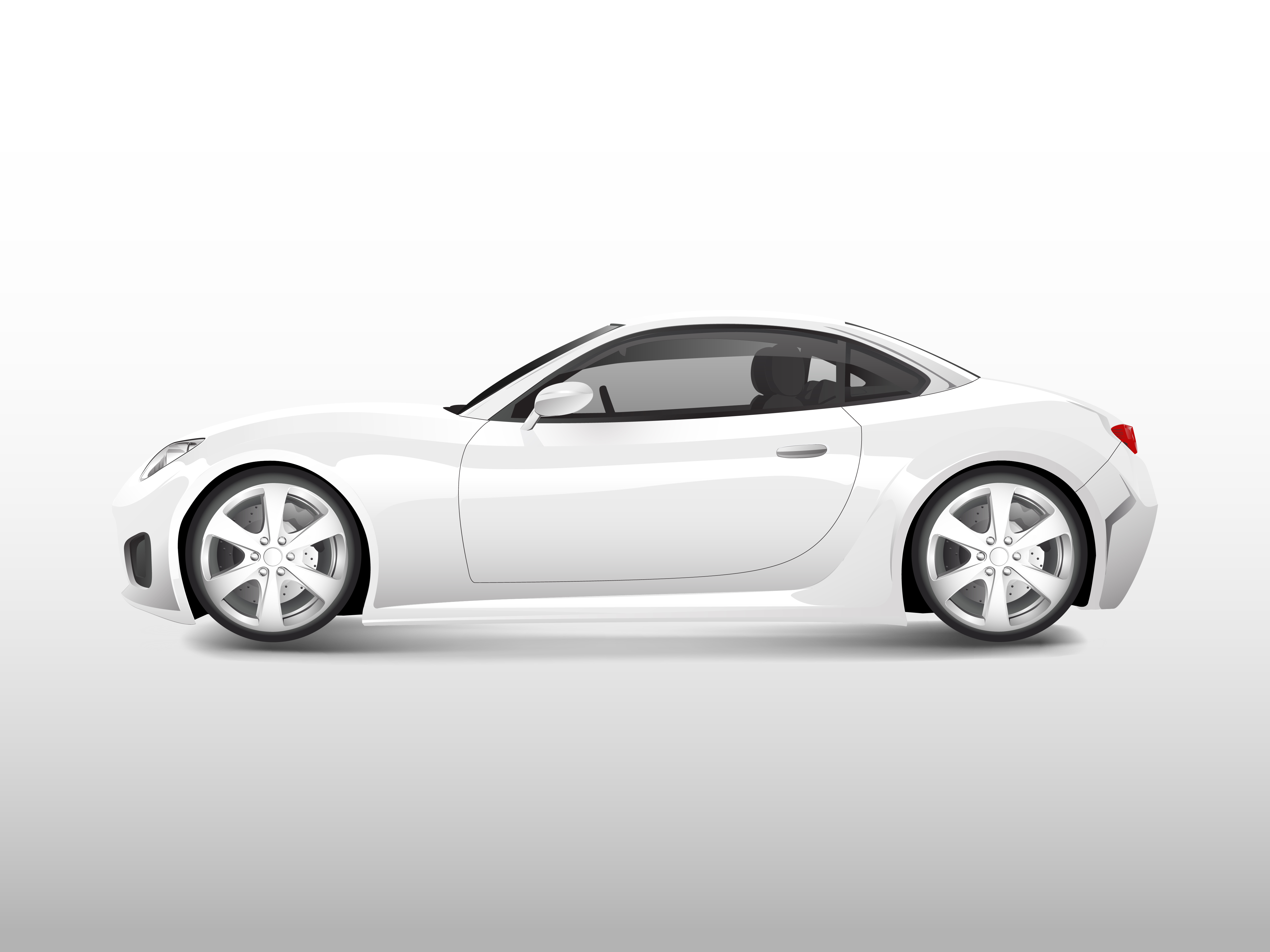 White sports car isolated on white vector - Download Free Vectors ...