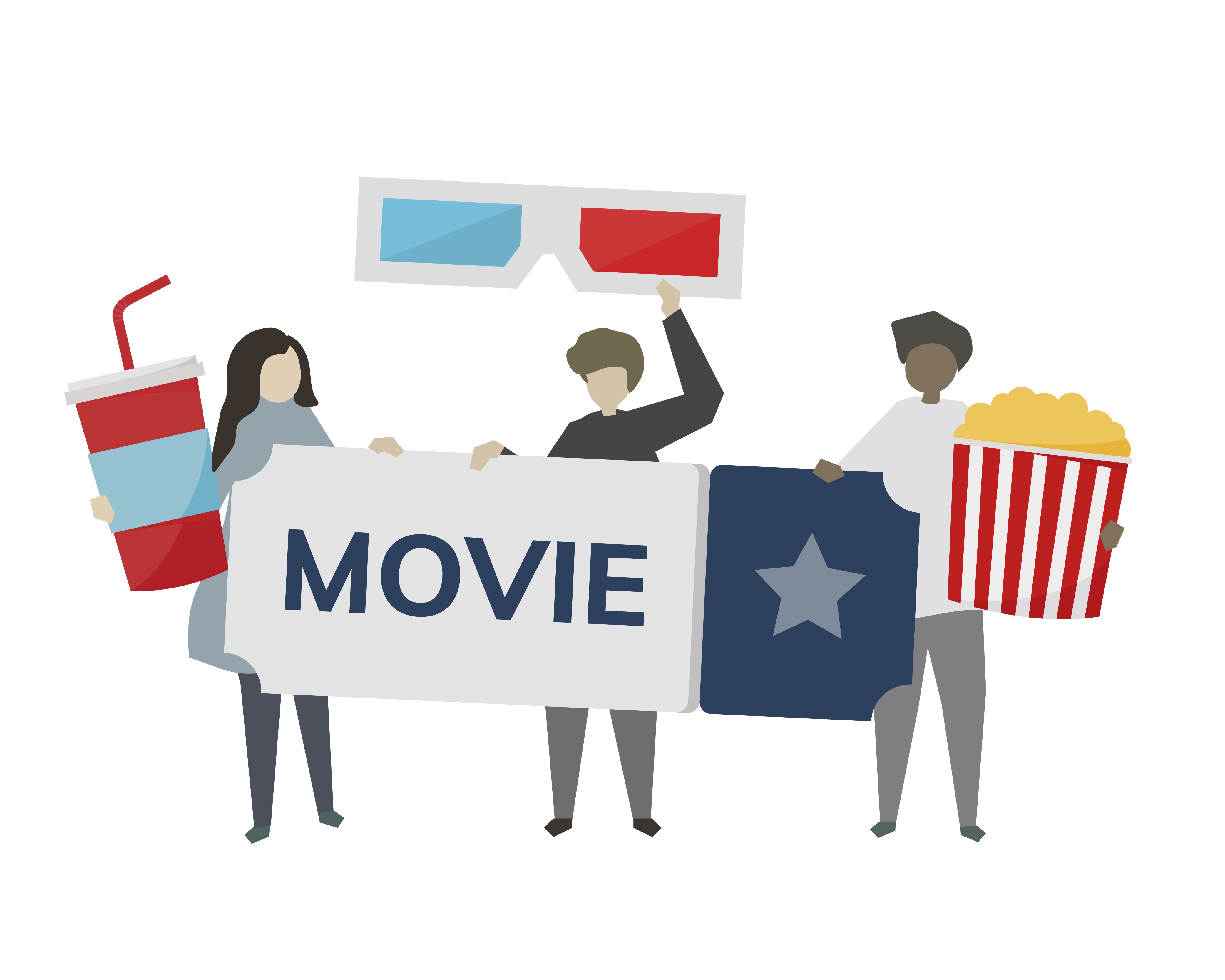 Movie entertainment concept illustration Download Free Vectors