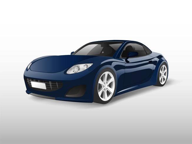Blue sports car isolated on white vector - Download Free Vectors ...