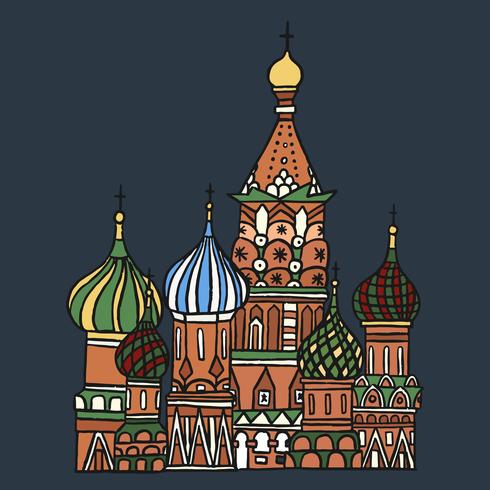 St Basil39s Cathedral in Moscow, Russia vector