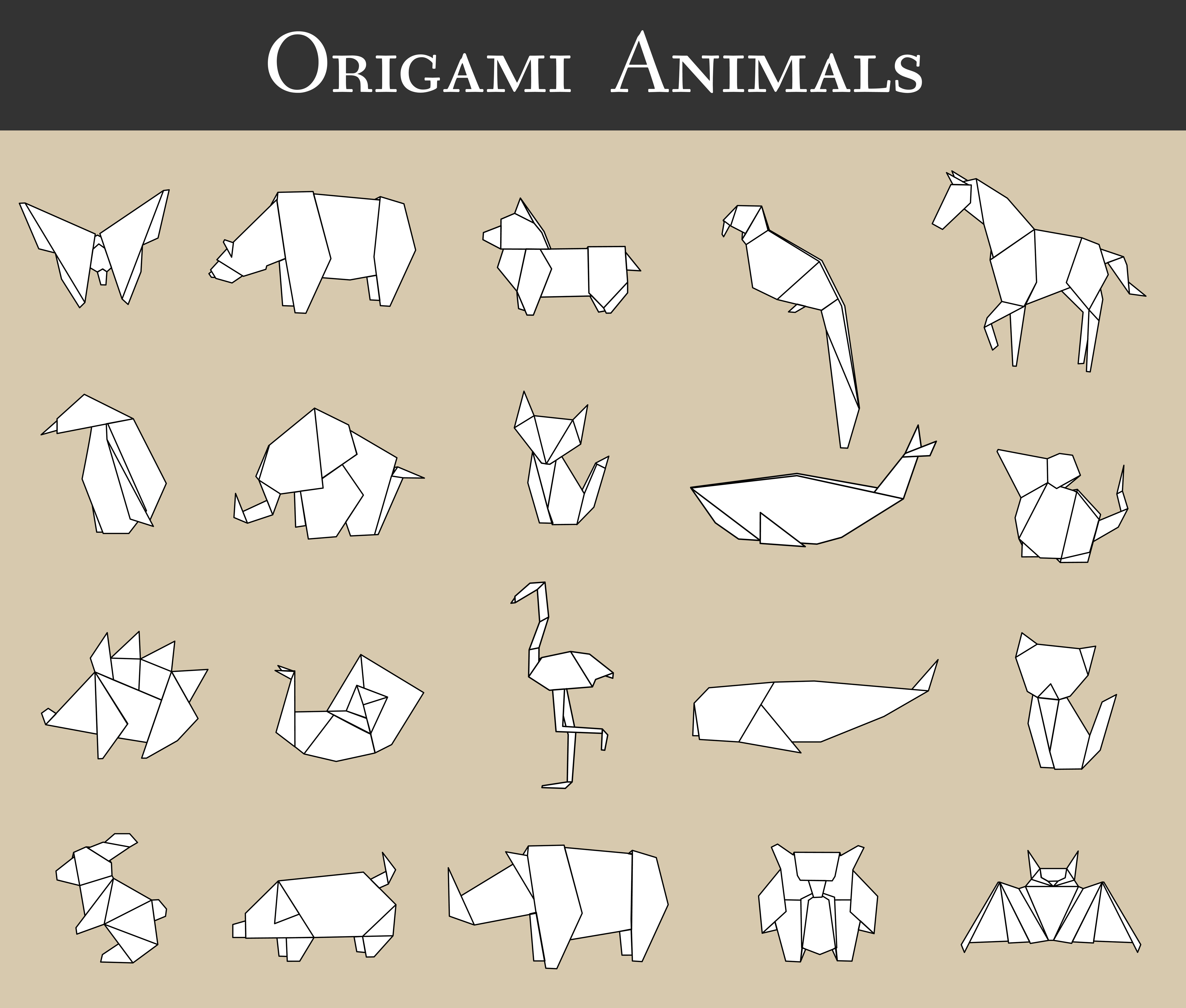 Animal origami vector Download Free Vectors, Clipart Graphics & Vector Art