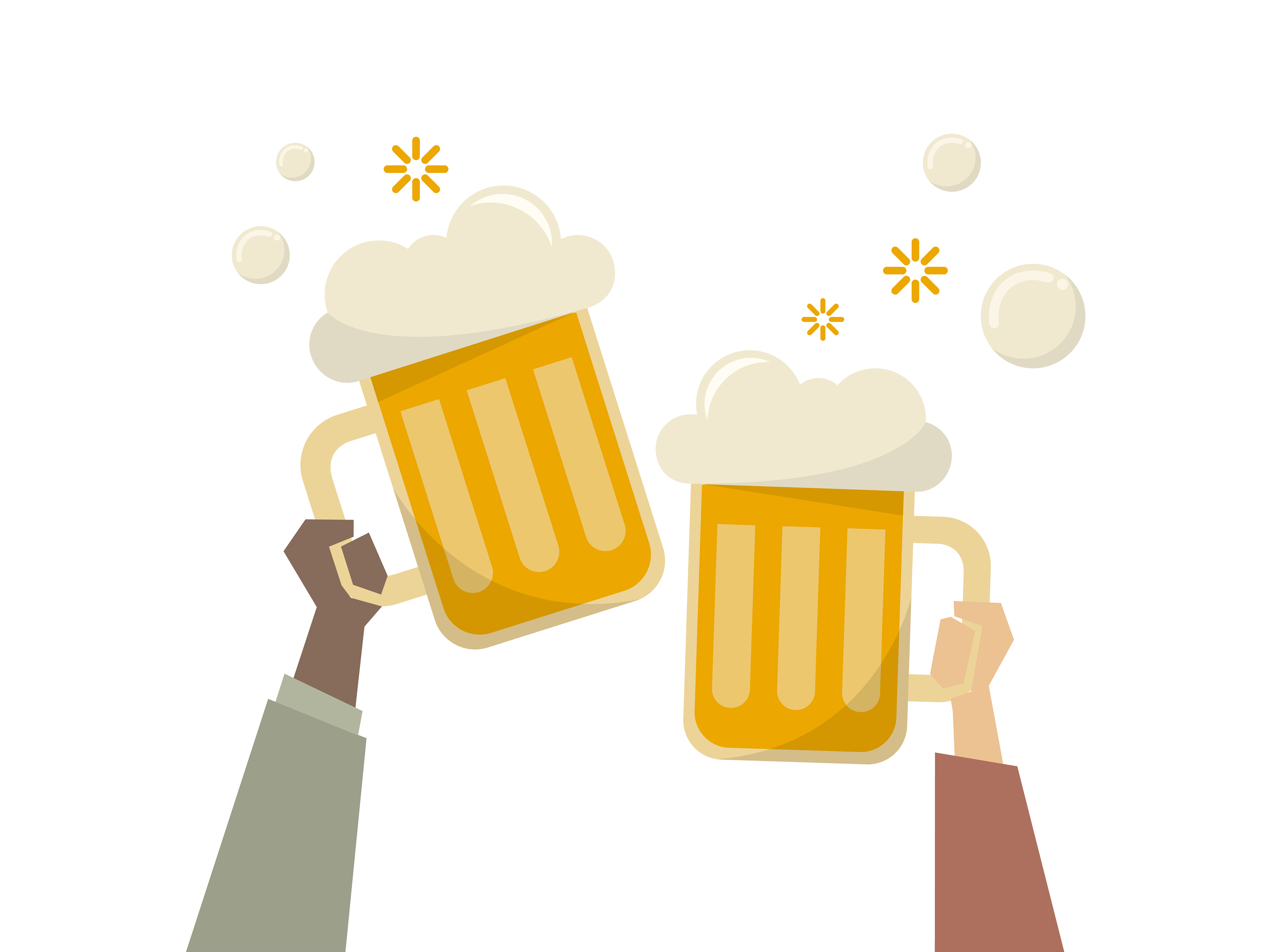 Illustration of people having beers Download Free Vectors, Clipart