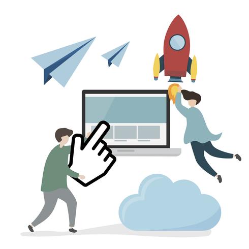 Illustration Of Characters And Computer Science Concept Download