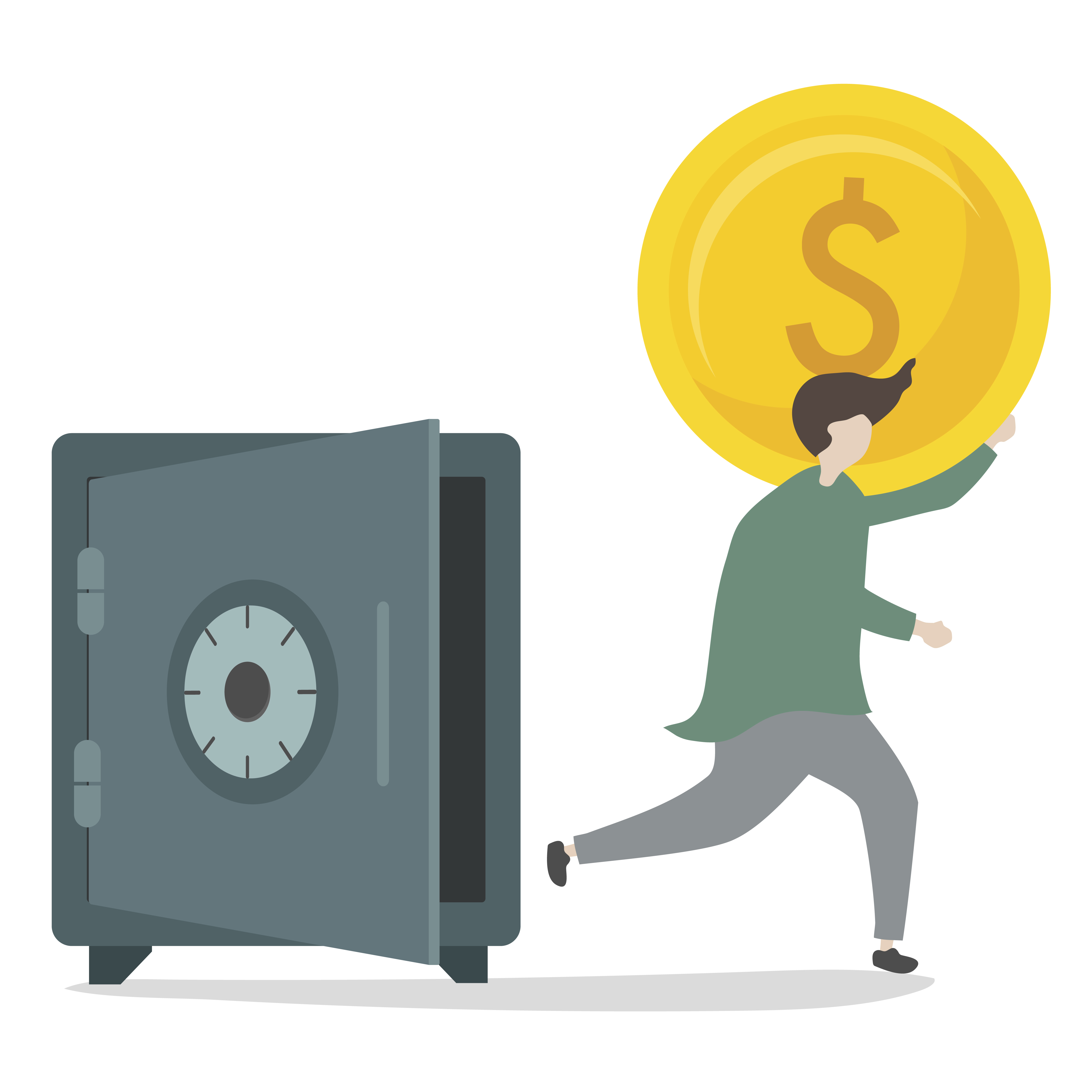 Illustration of character withdrawing money Download Free Vectors