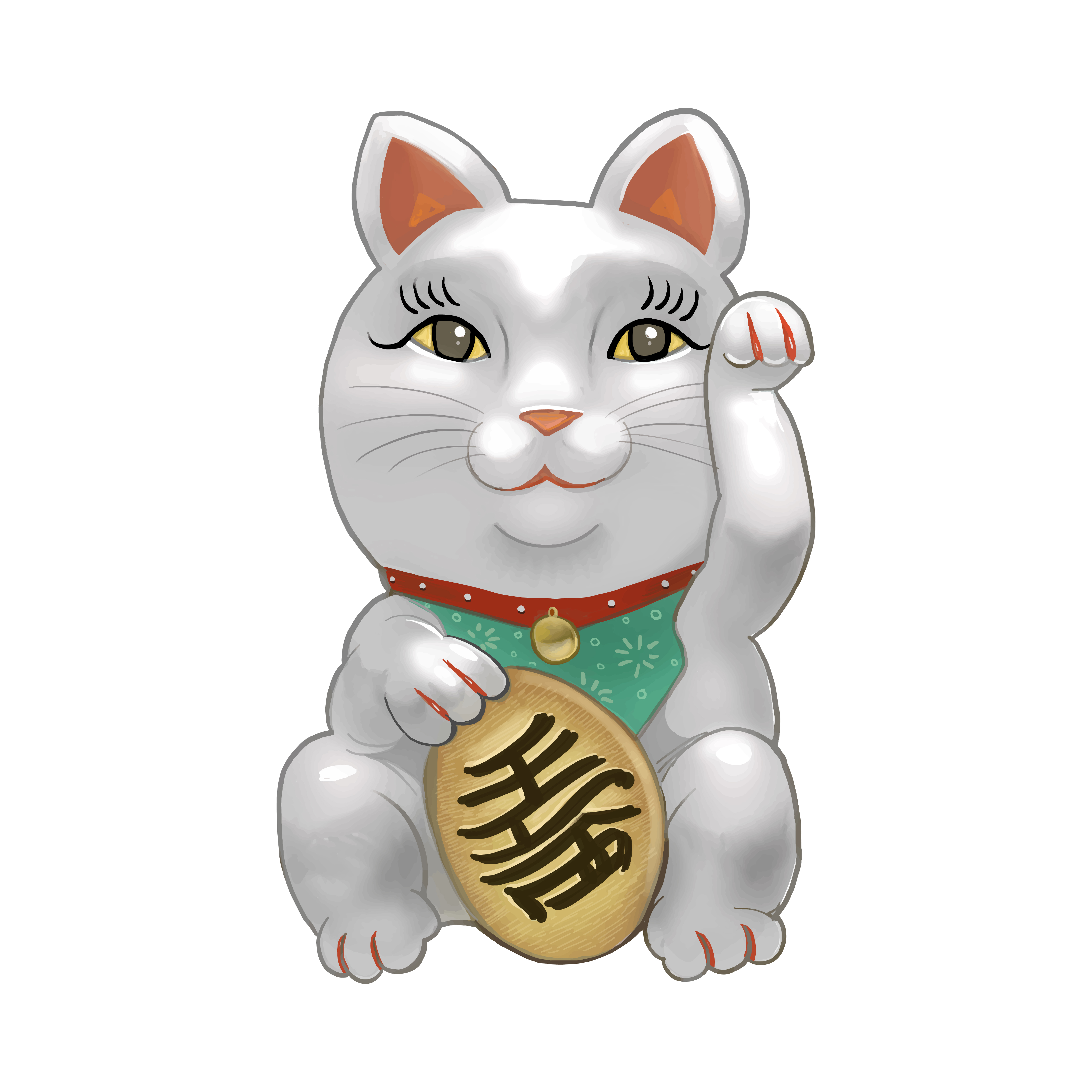 Japanese Maneki Neko figurine illustration - Download Free Vectors