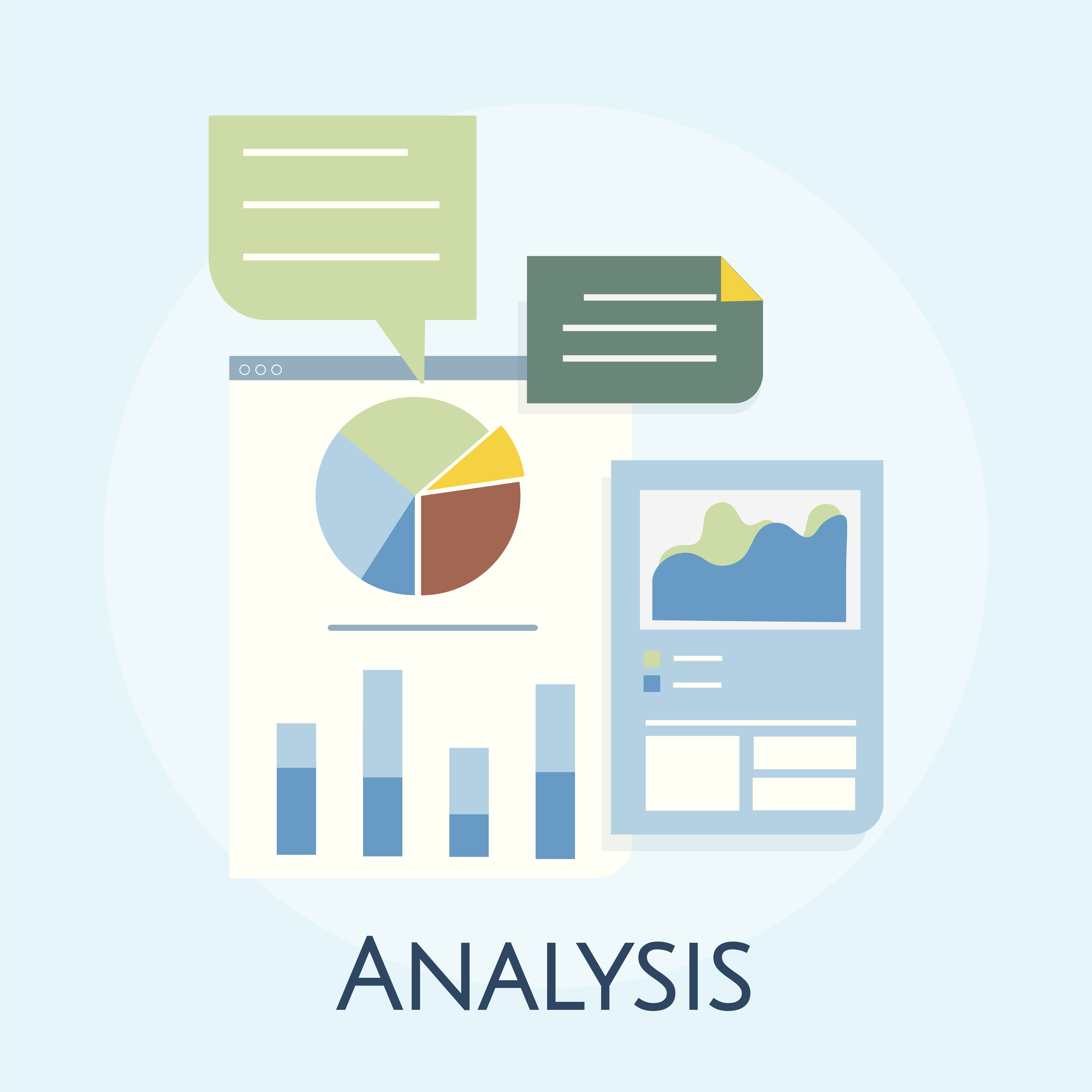 Illustration of business graph analysis Download Free Vectors, Clipart Graphics & Vector Art