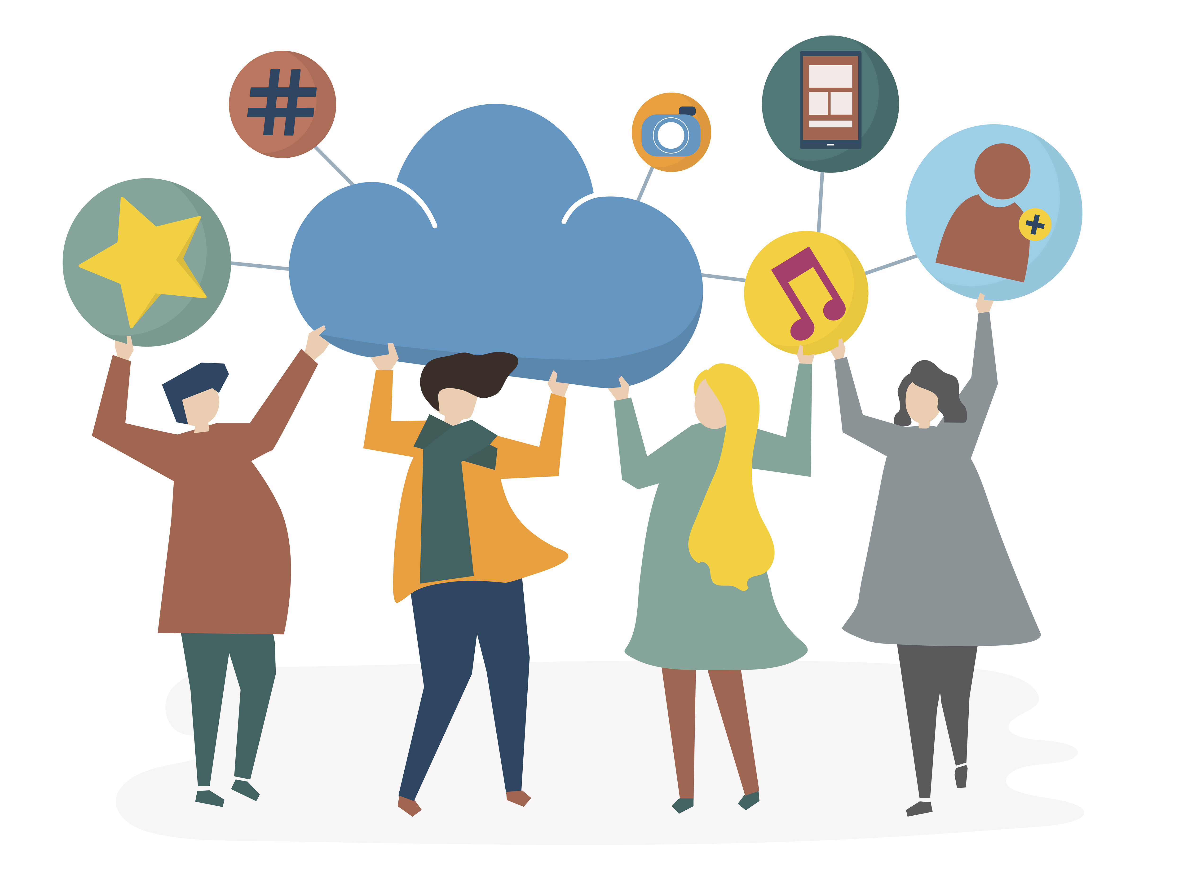 Illustration of social network and people sharing Download Free Illustration of social network and people sharing Download Free