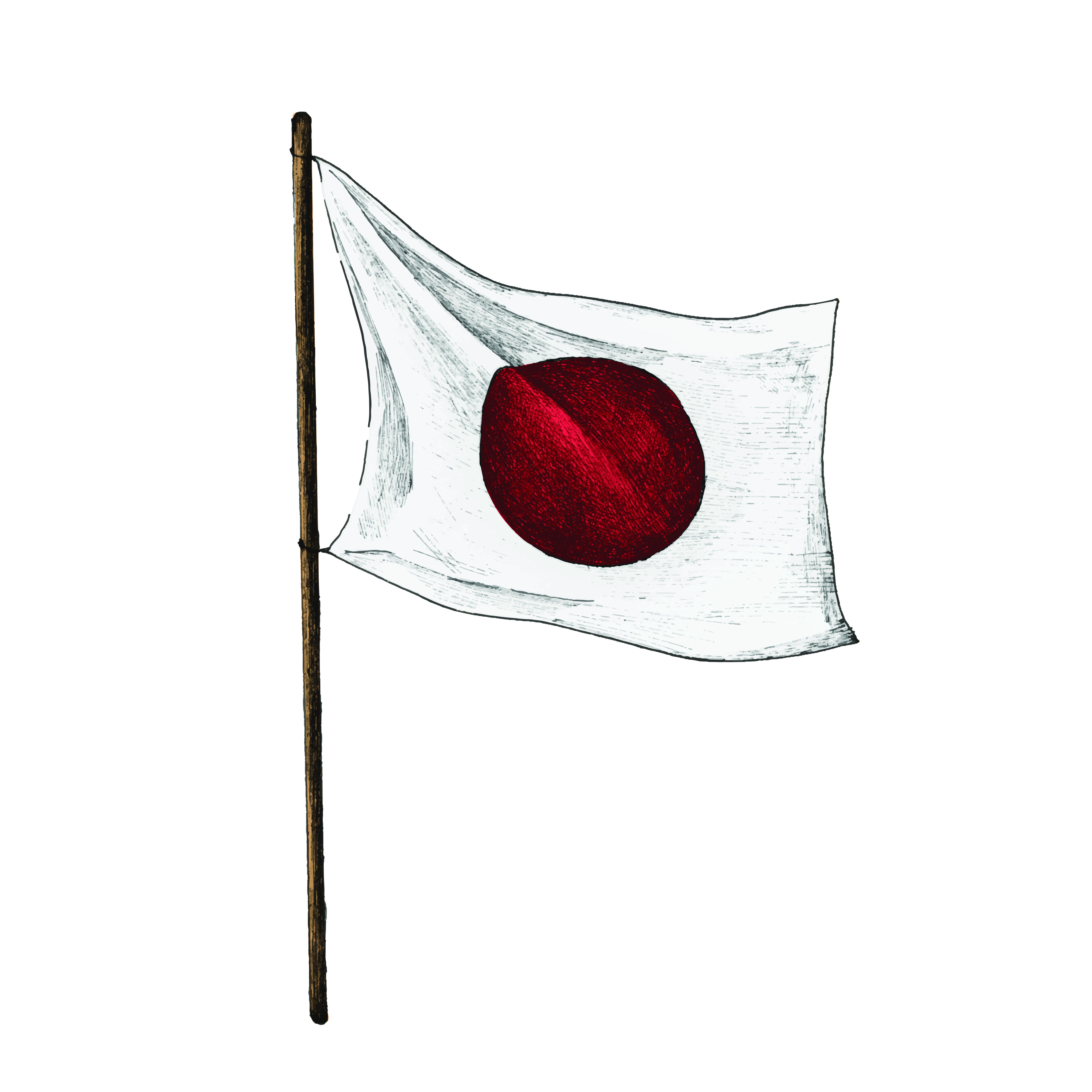 Illustration of Japanese Flag - Download Free Vectors, Clipart Graphics
