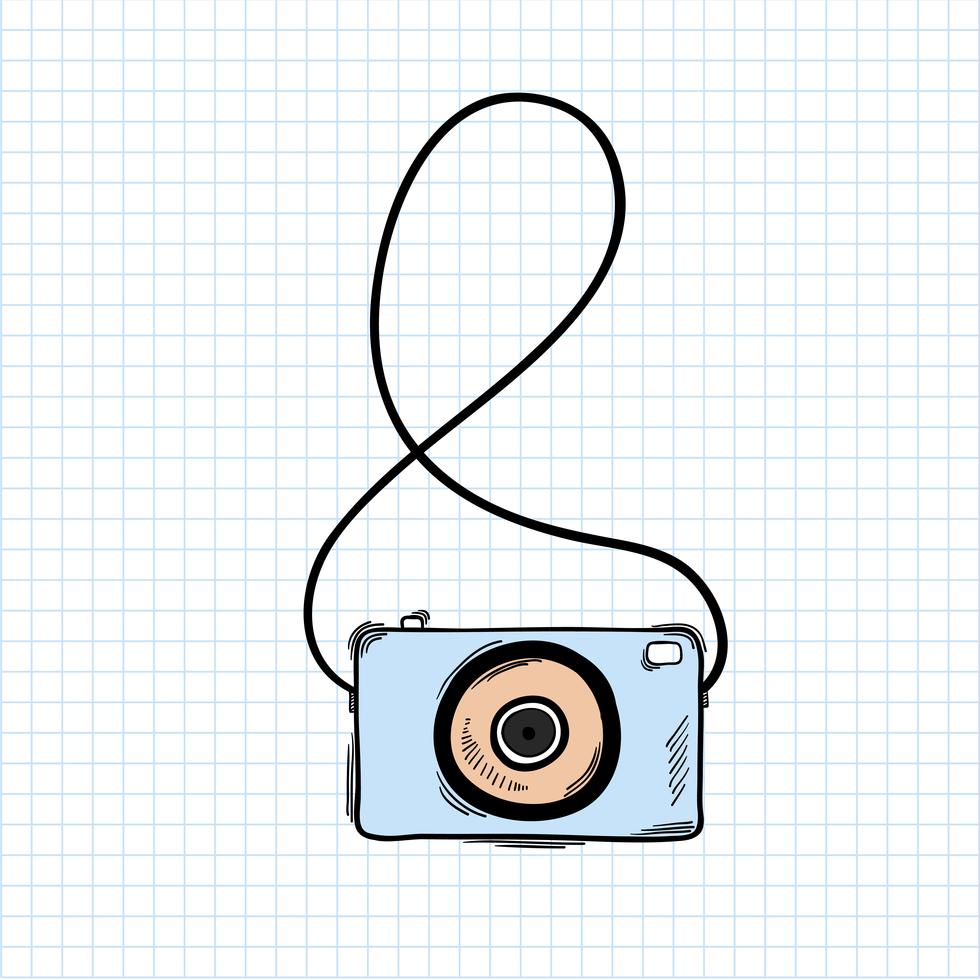 Illustration of camera isolated on background - Download Free Vectors