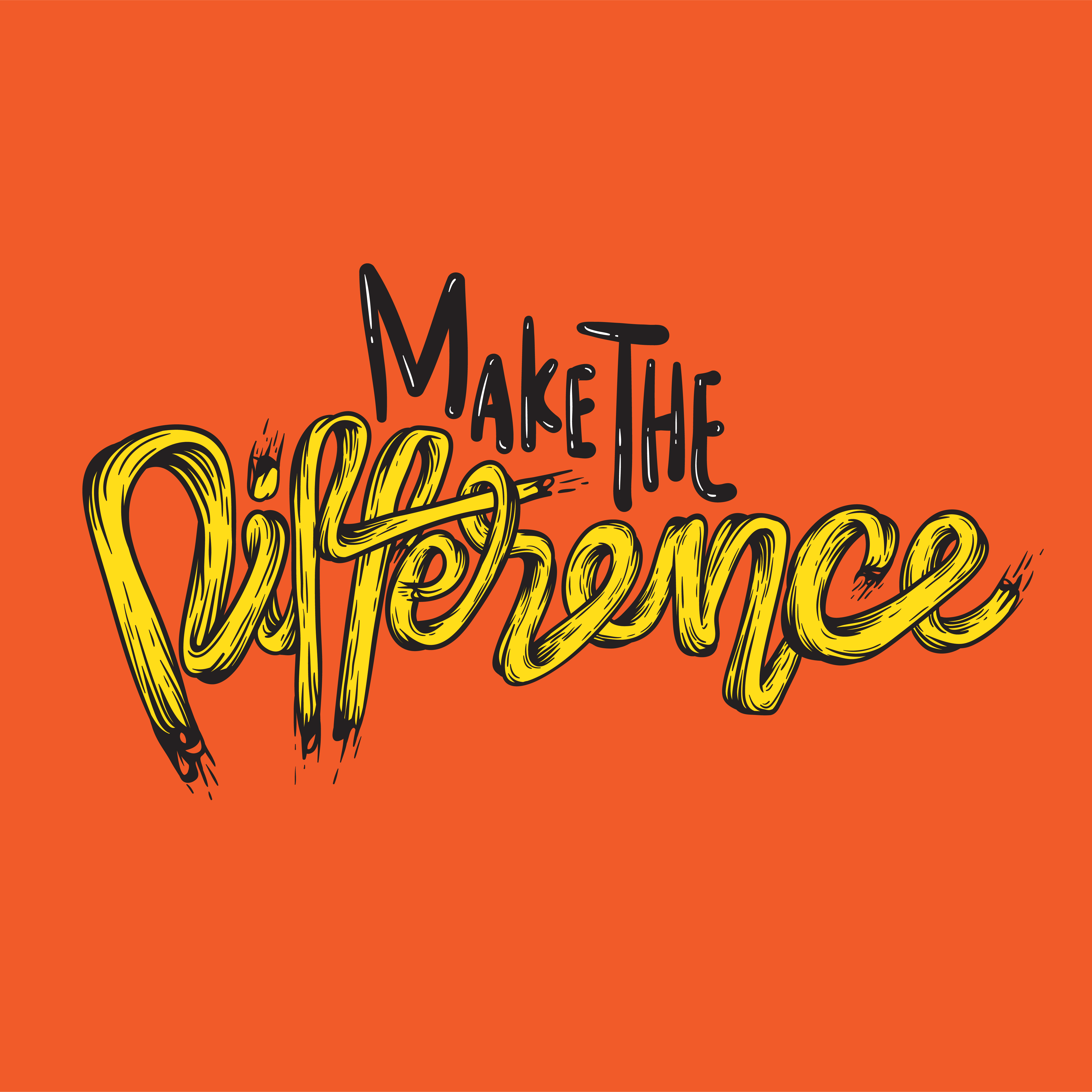 Make the difference phrase - Download Free Vectors, Clipart Graphics