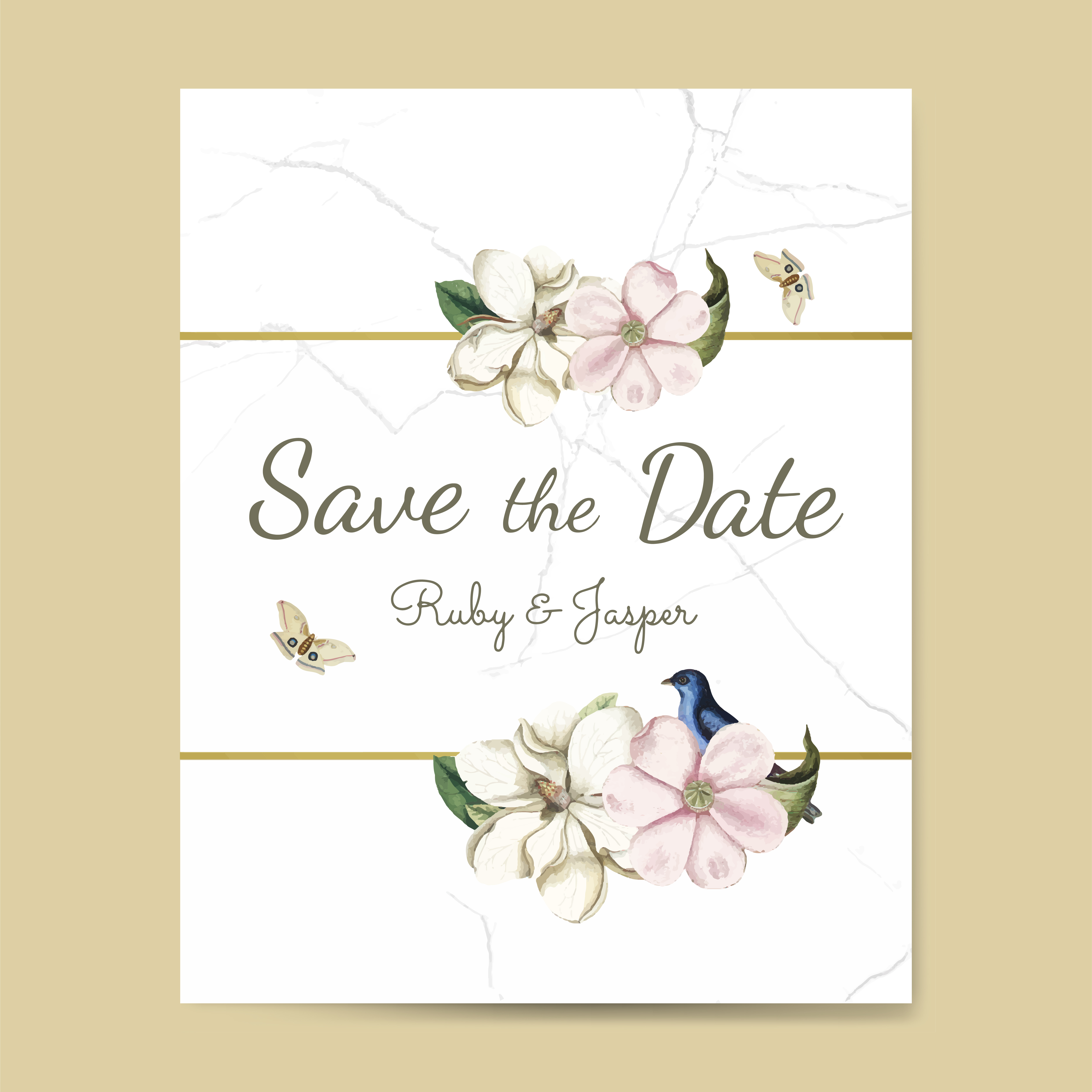 Download Save the date wedding invitation mockup vector - Download Free Vectors, Clipart Graphics ...