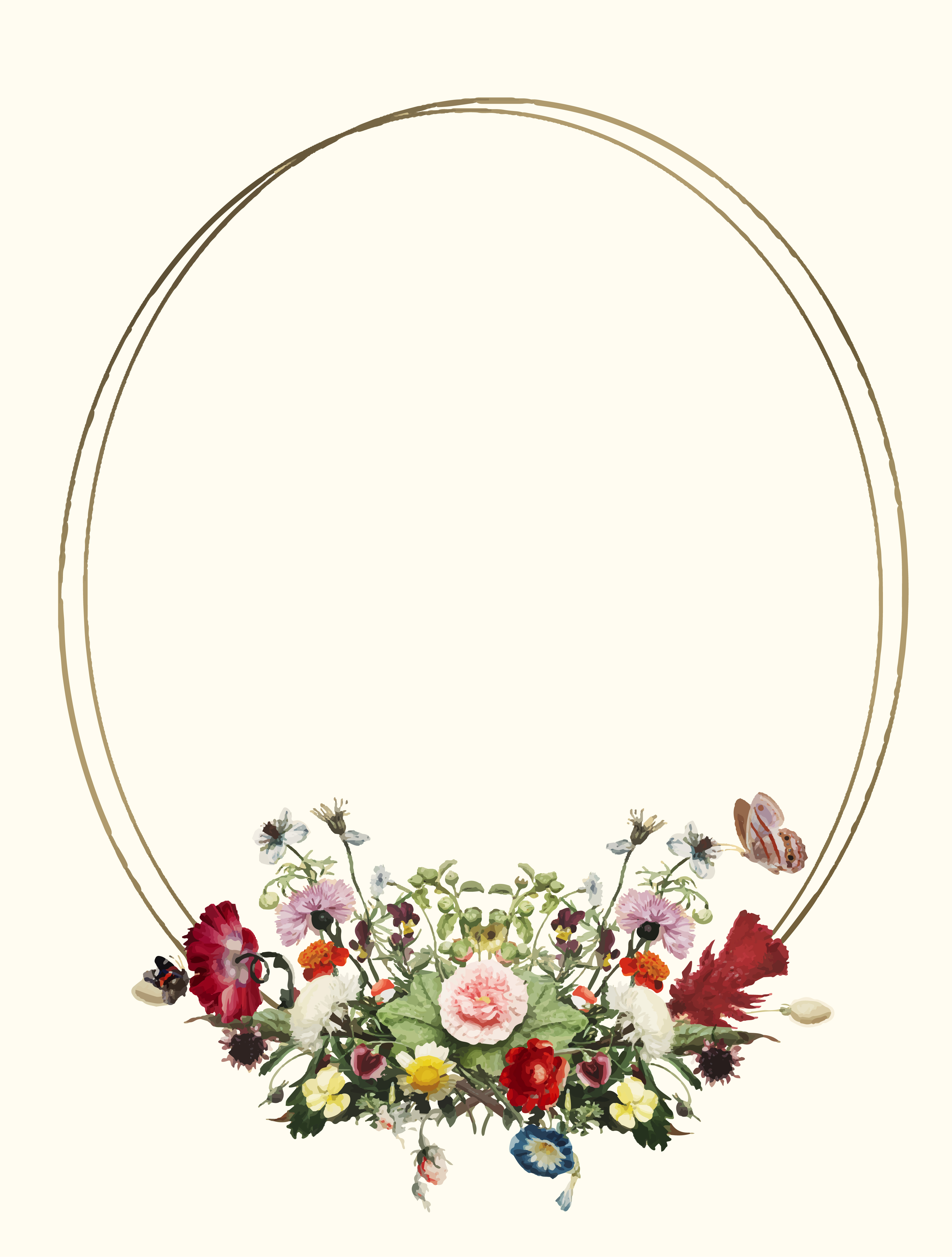 Vintage illustration of Decorative floral frame - Download Free Vectors