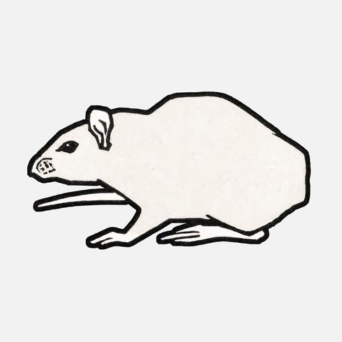 Ratón (1917) de Julie de Graag (1877-1924). Original del Museo Rijks. Mejorado digitalmente por rawpixel. vector