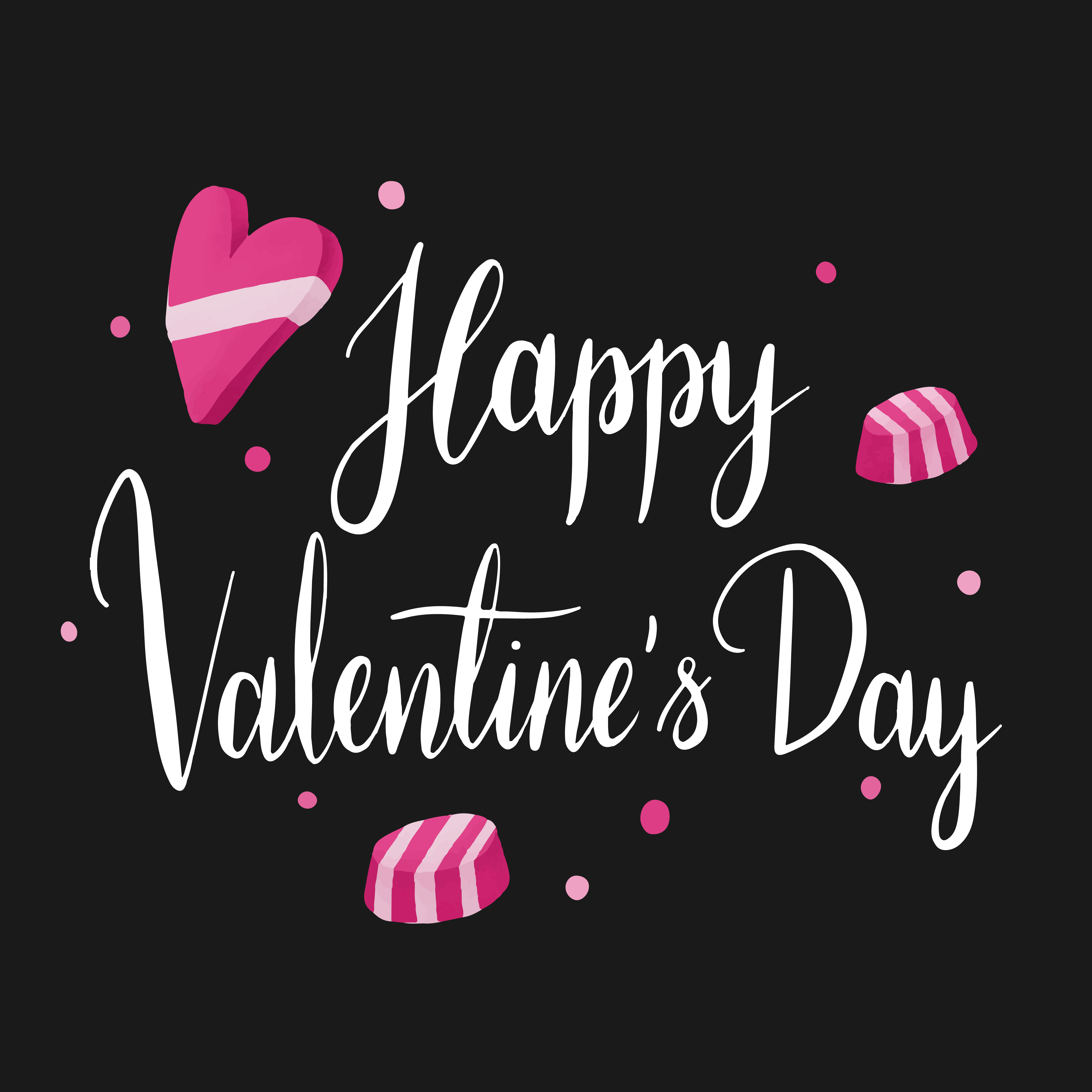 Download Happy valentines day typography vector - Download Free ...