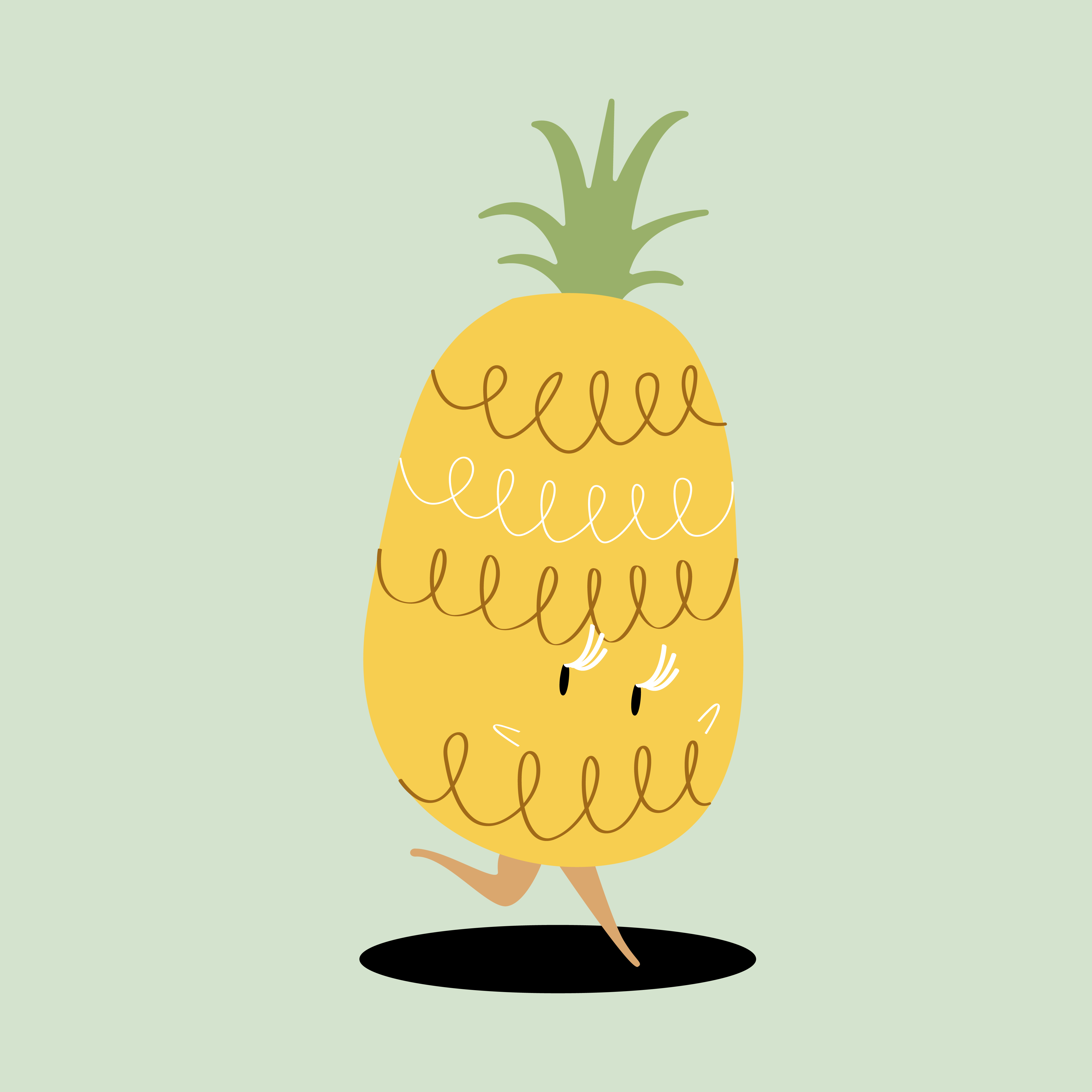 Download Fresh pineapple cartoon character vector - Download Free ...