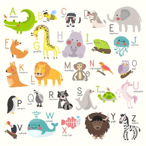 Download Animal alphabet vector - Download Free Vectors, Clipart ...