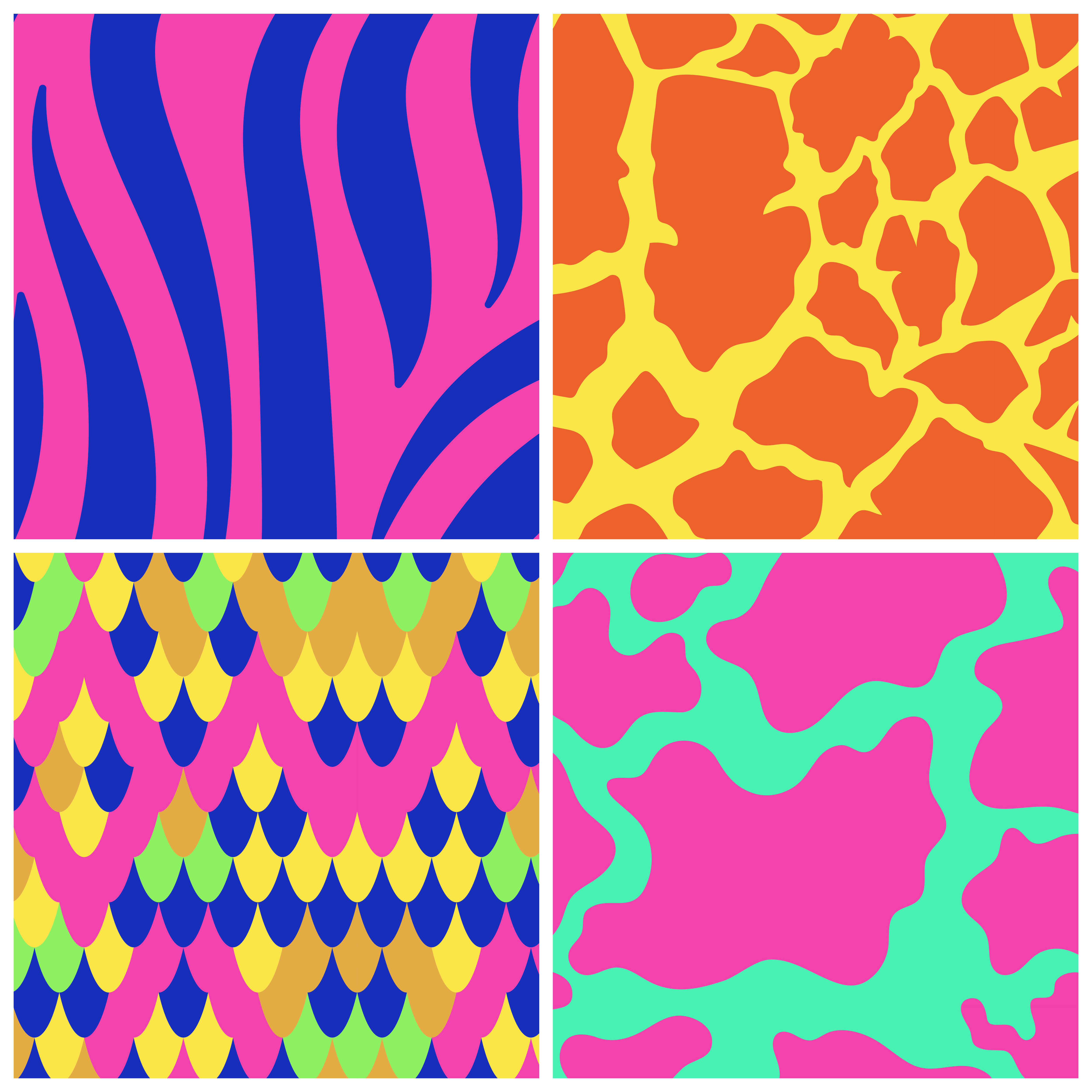 Set of seamless animal print pattern vectors Download Free Vectors