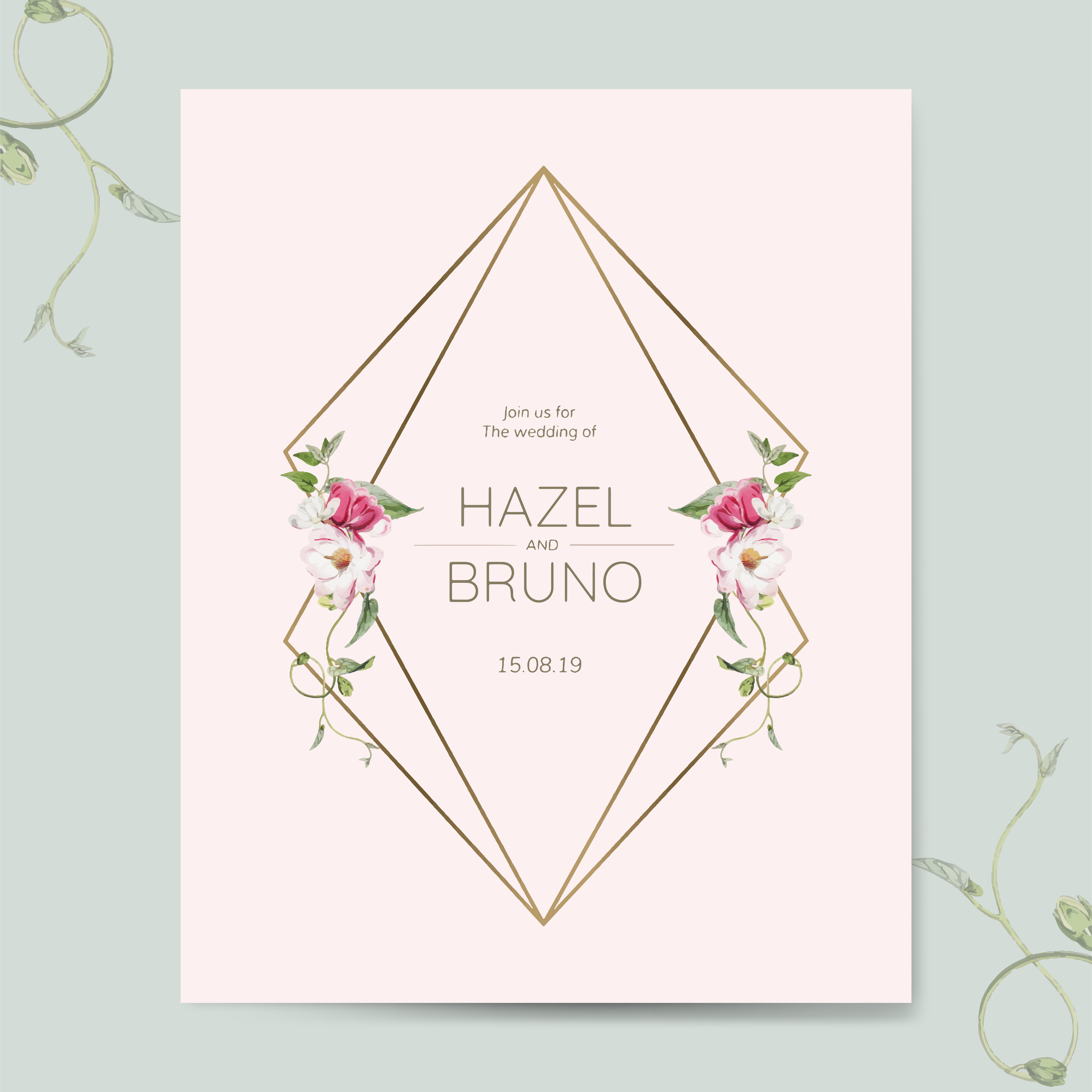 Download Wedding invitation card mockup vector - Download Free Vectors, Clipart Graphics & Vector Art