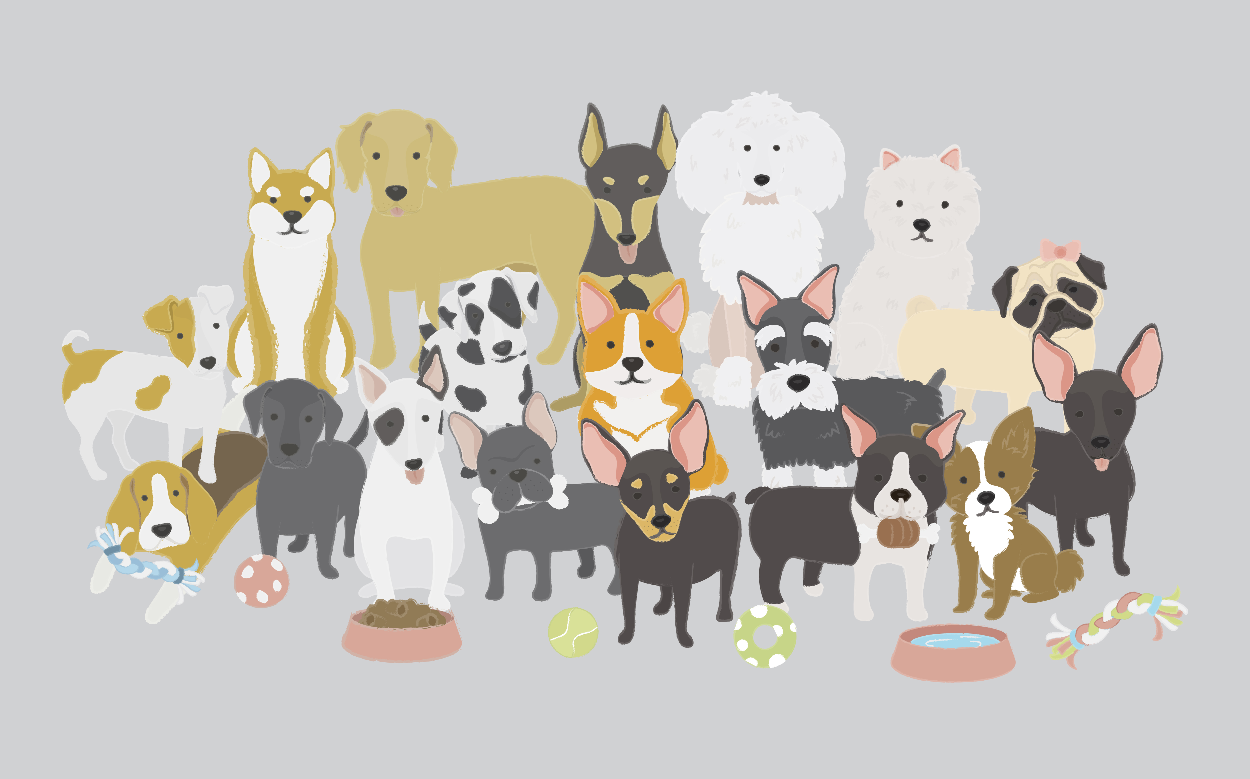 Illustration of dogs collection - Download Free Vectors, Clipart