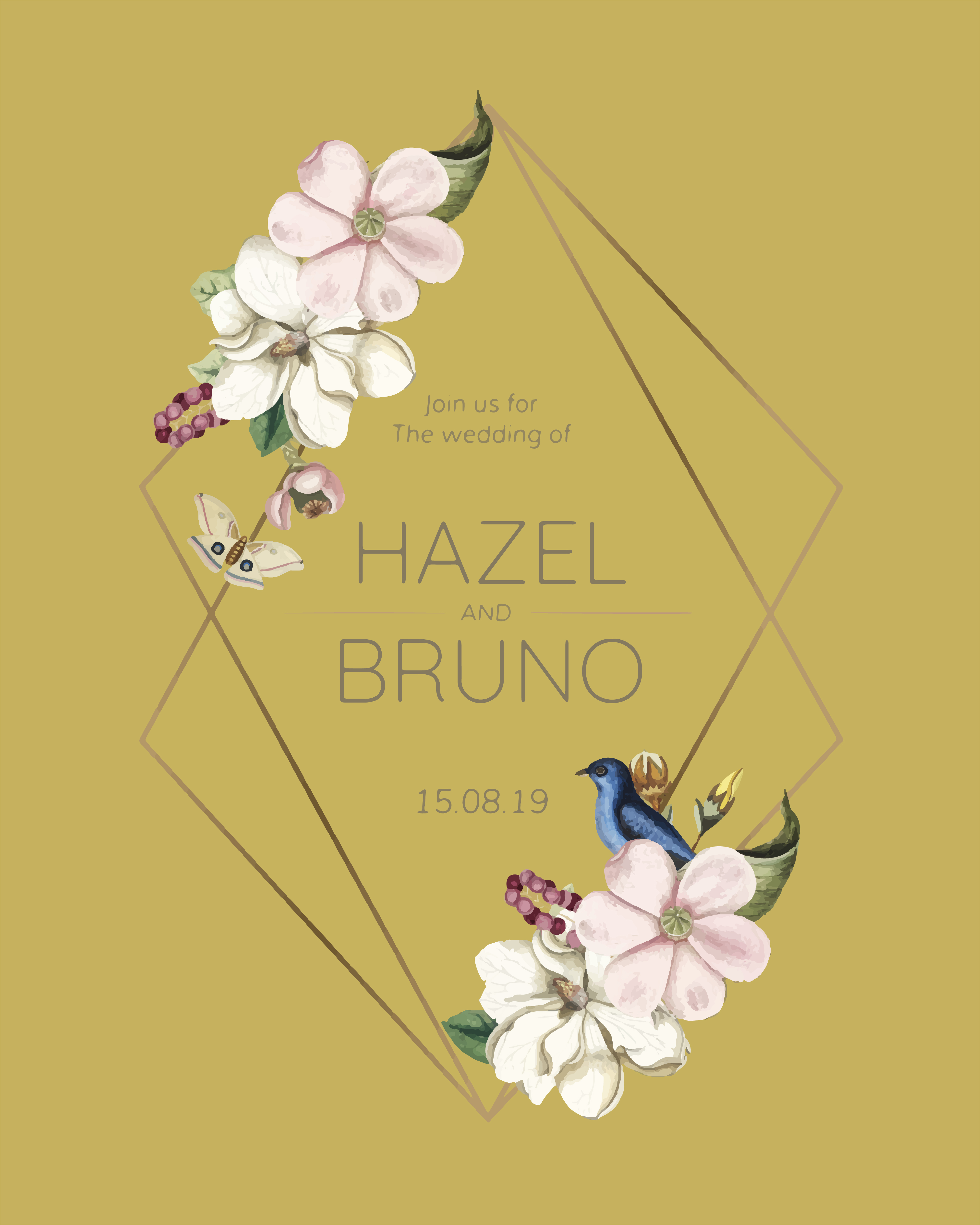 Download Wedding invitation card mockup vector - Download Free ...