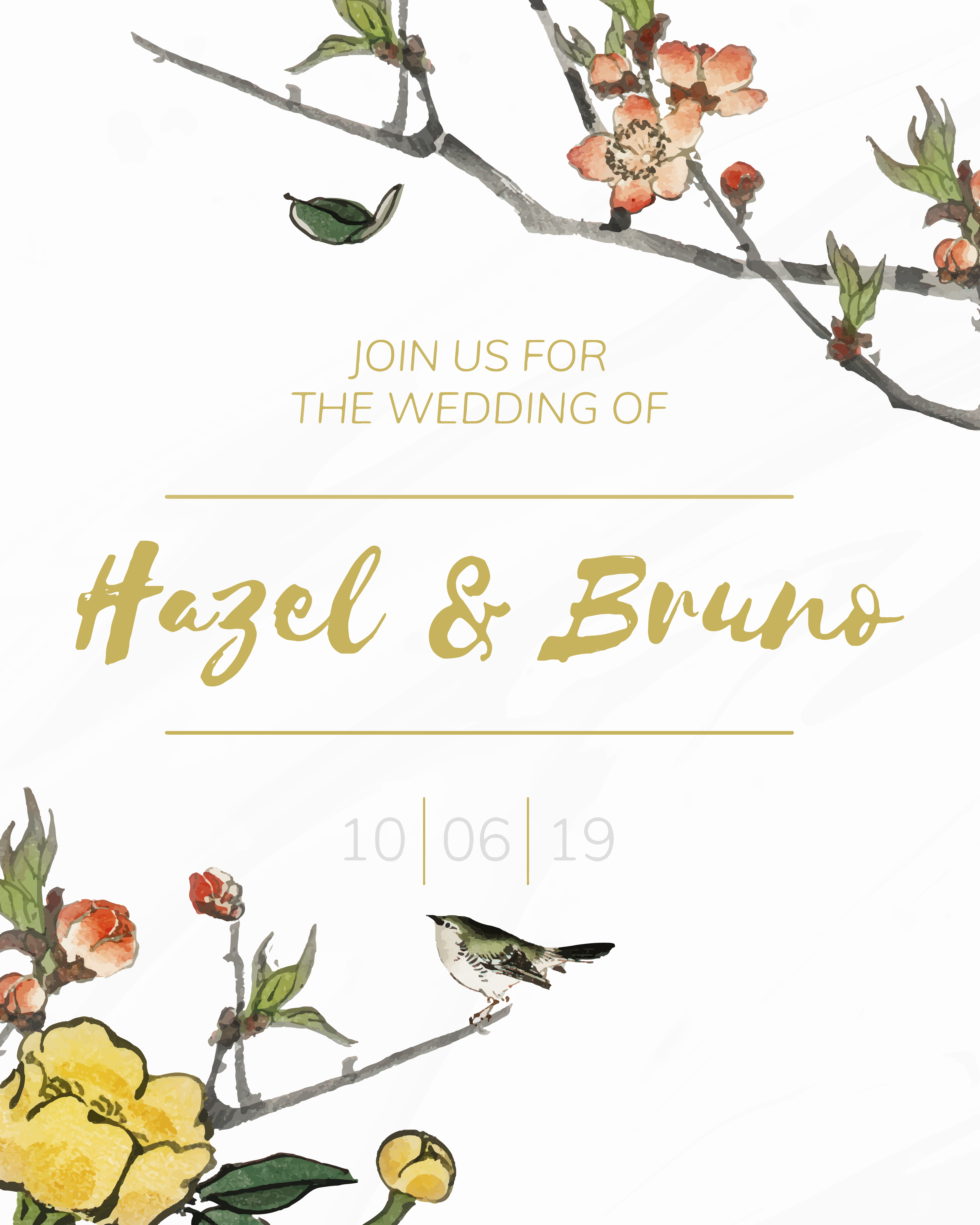 Download Save the date with floral design vector - Download Free ...