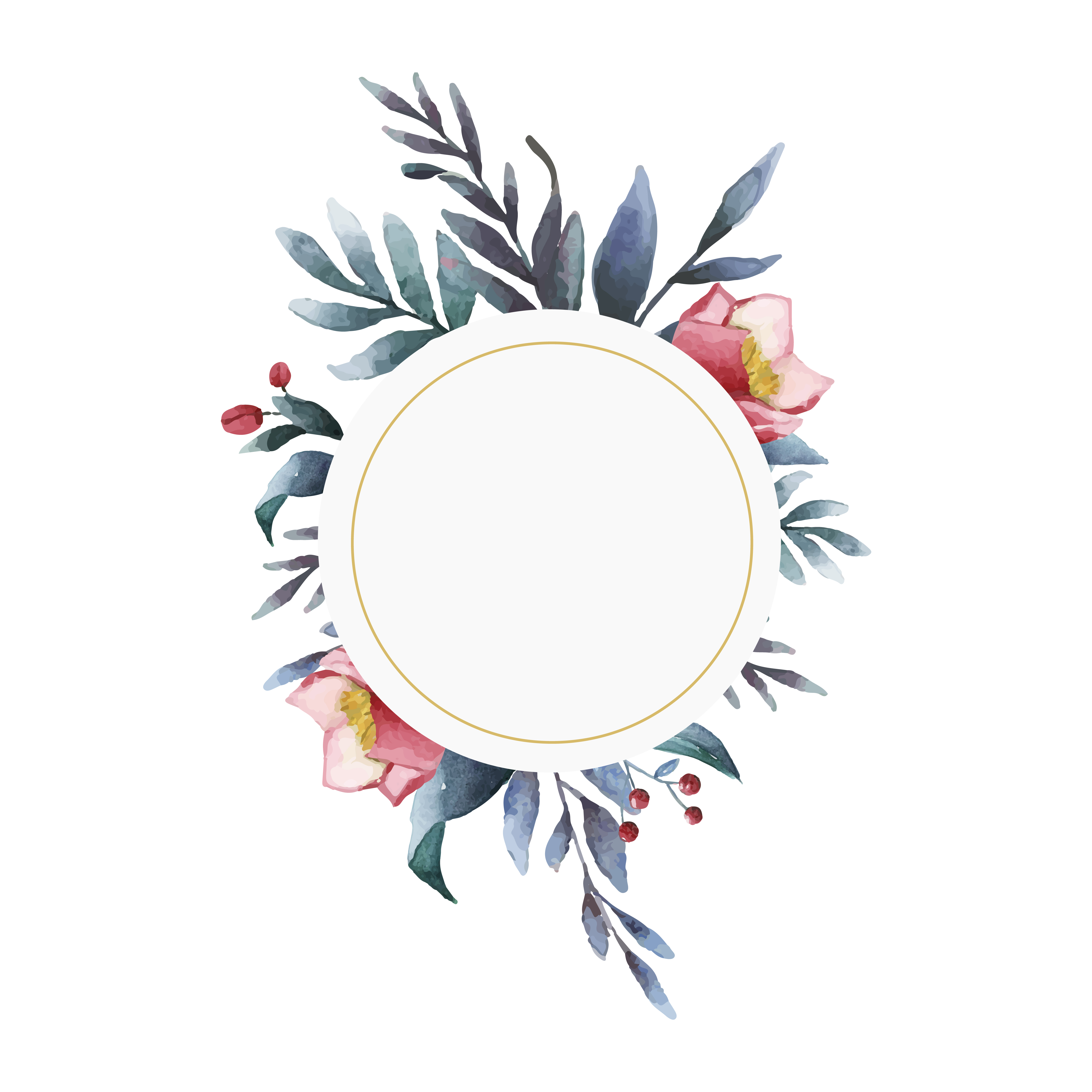 Hellebore flower frame painted by watercolor vector - Download Free