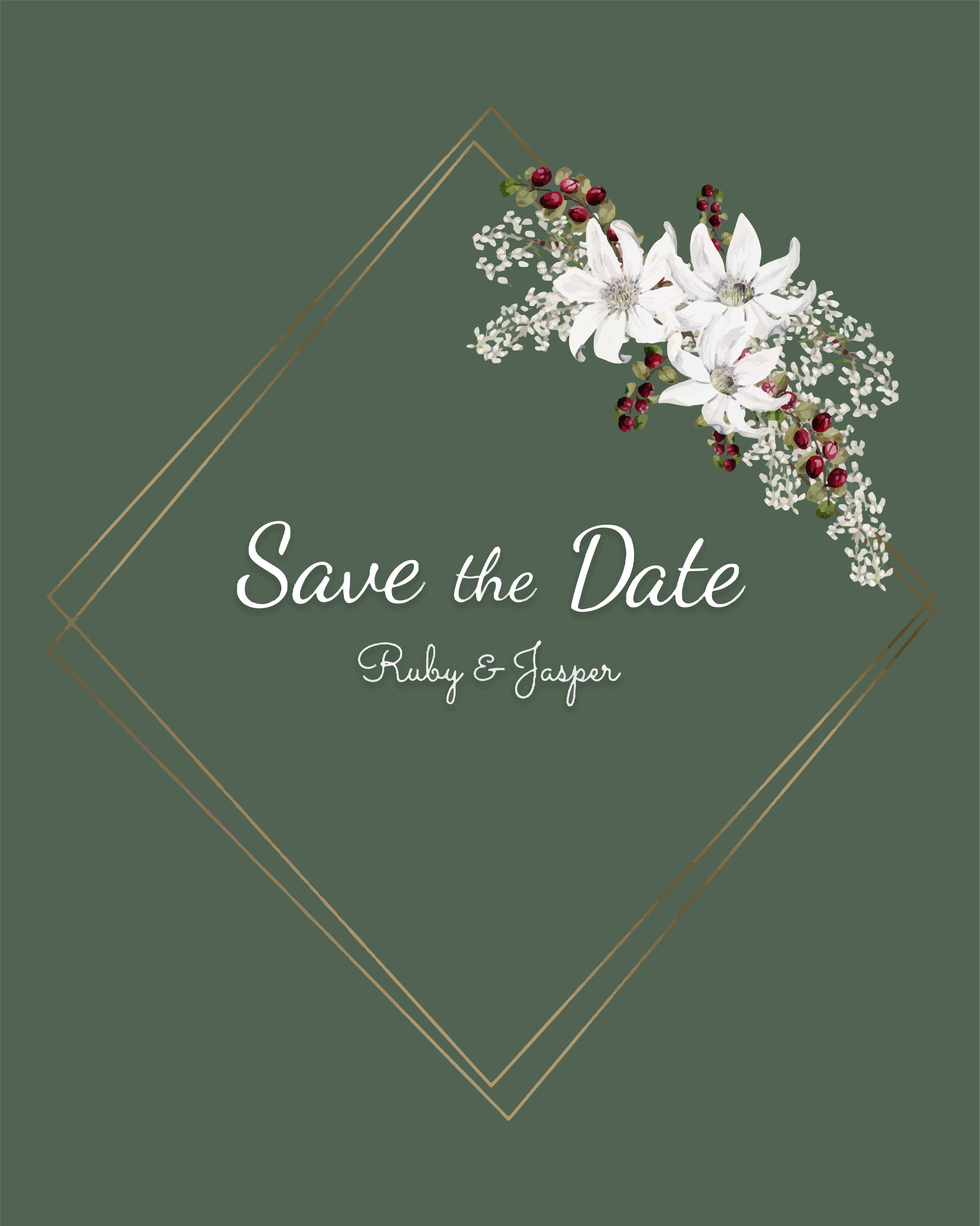 Download Save the date wedding invitation mockup vector - Download Free Vectors, Clipart Graphics ...