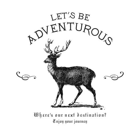 Let39s be adventurous logo design vector