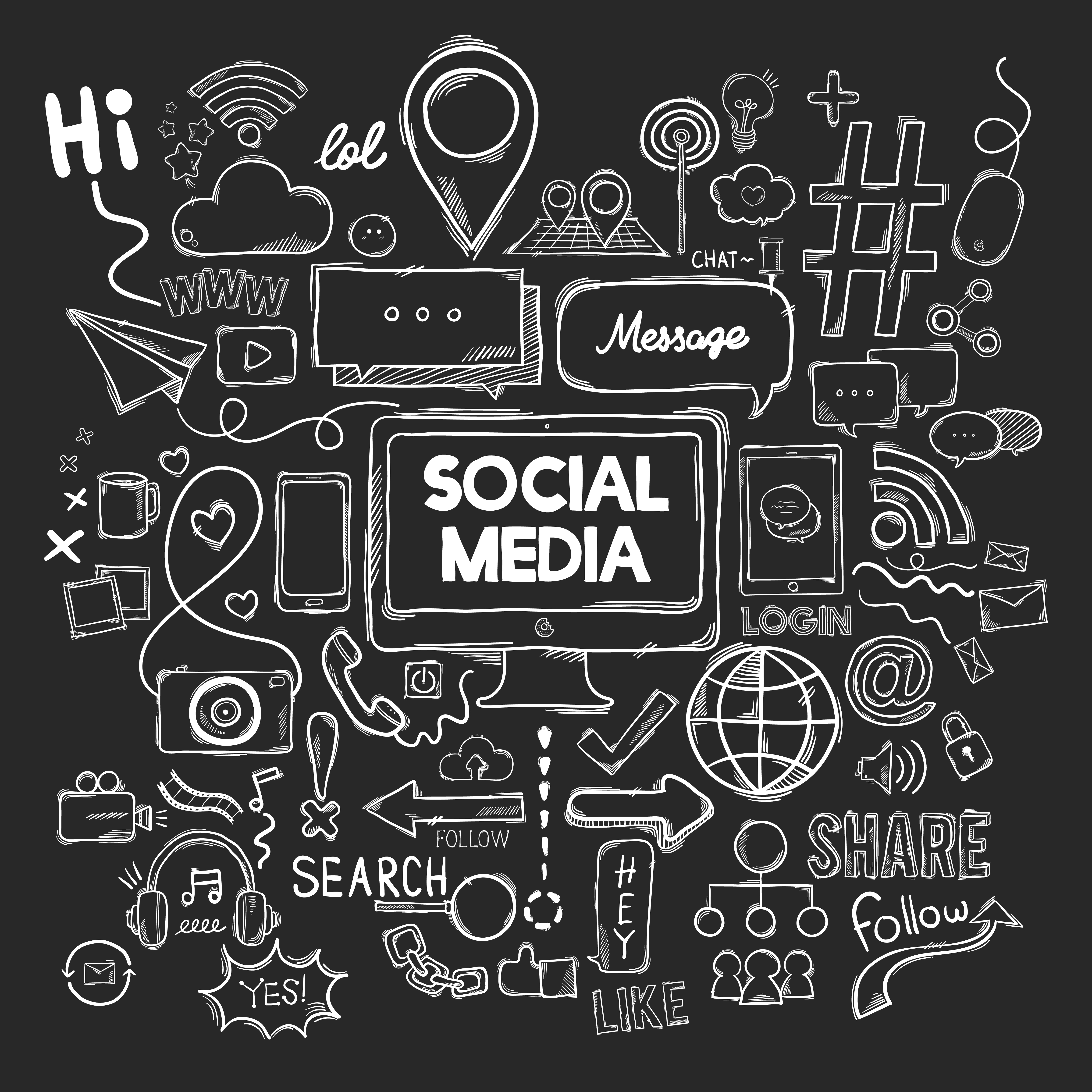 Vector set of social media icons Download Free Vectors, Clipart Graphics & Vector Art