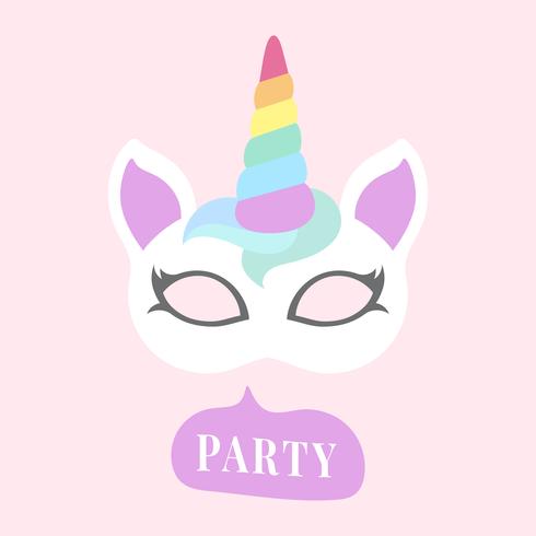 Download Cute unicorn photo booth party props vector - Download ...