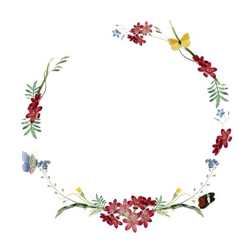 Design de cartão de convite de moldura floral - Download 