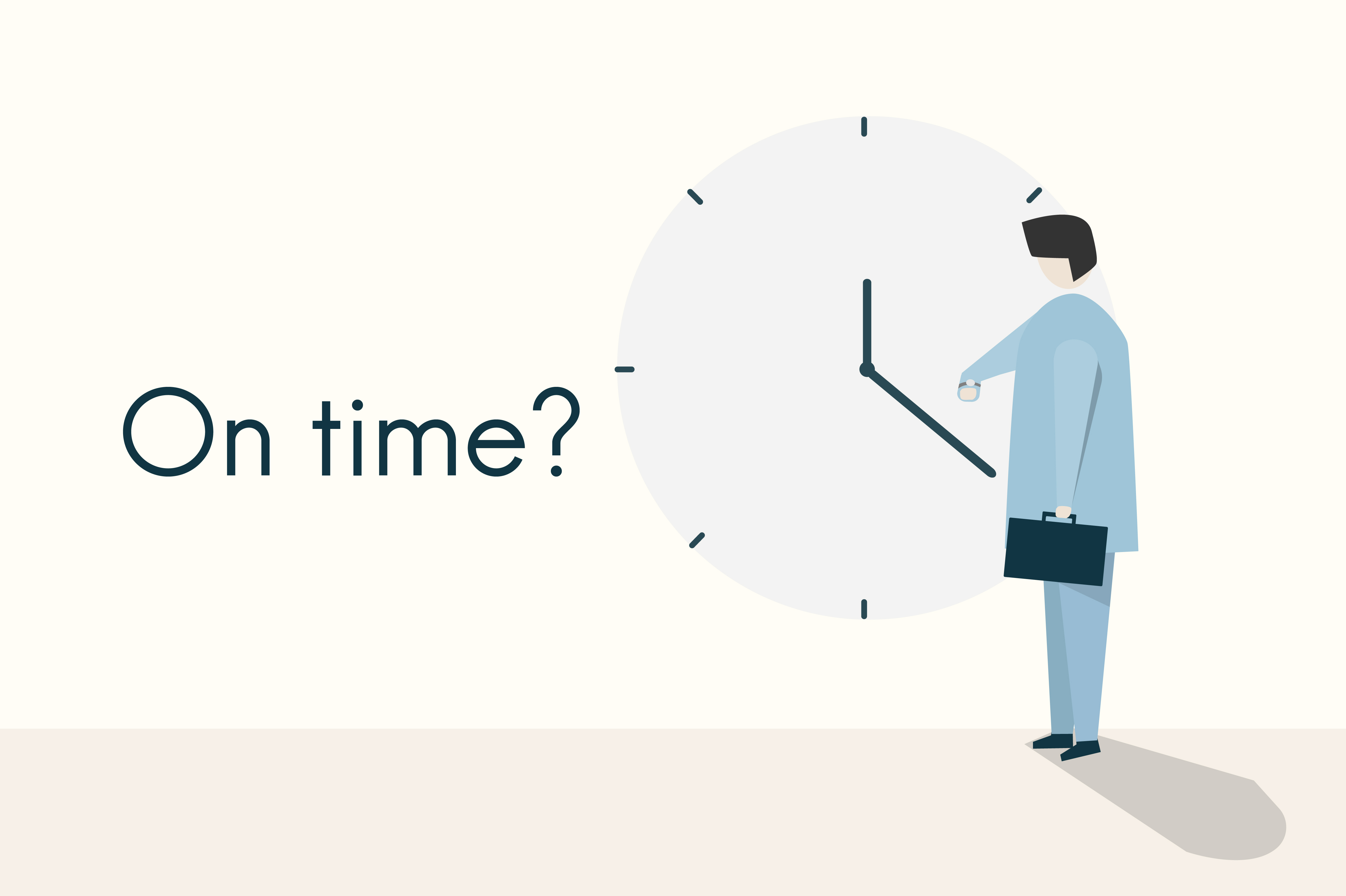 Illustration of the concept On time 392321 Vector Art at Vecteezy
