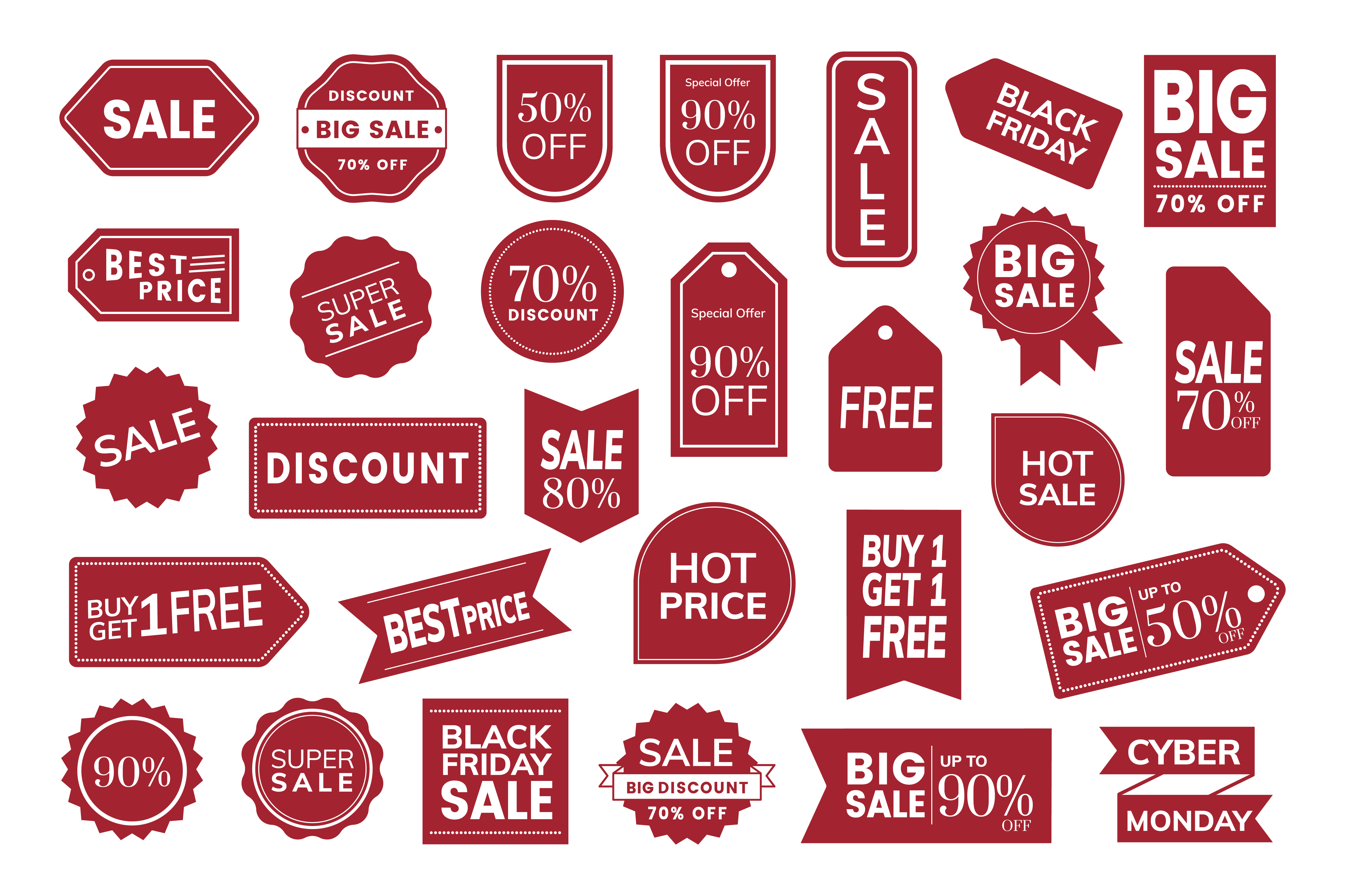 Set of promotion badge vectors Download Free Vectors, Clipart