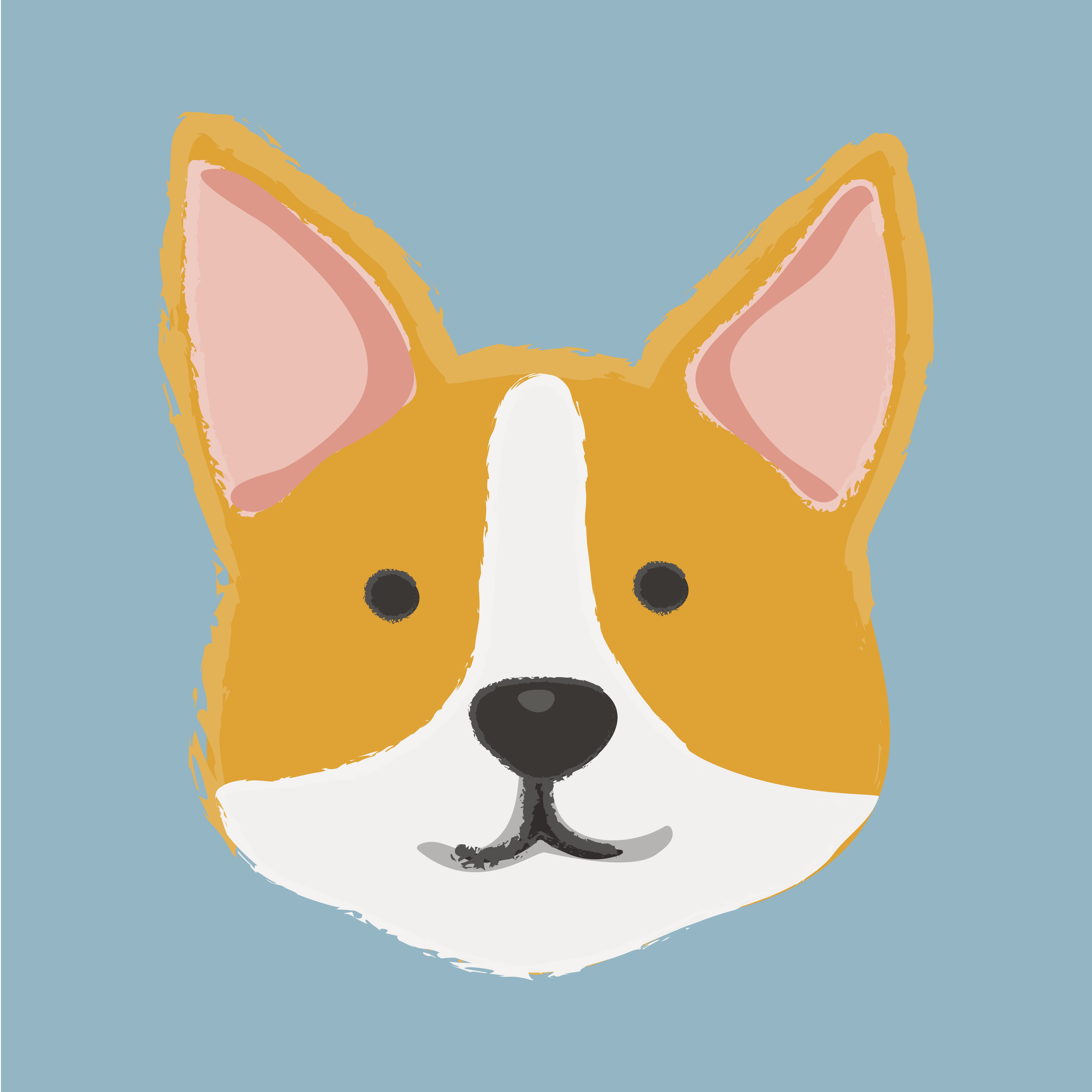 Cute illustration of a dog Download Free Vectors