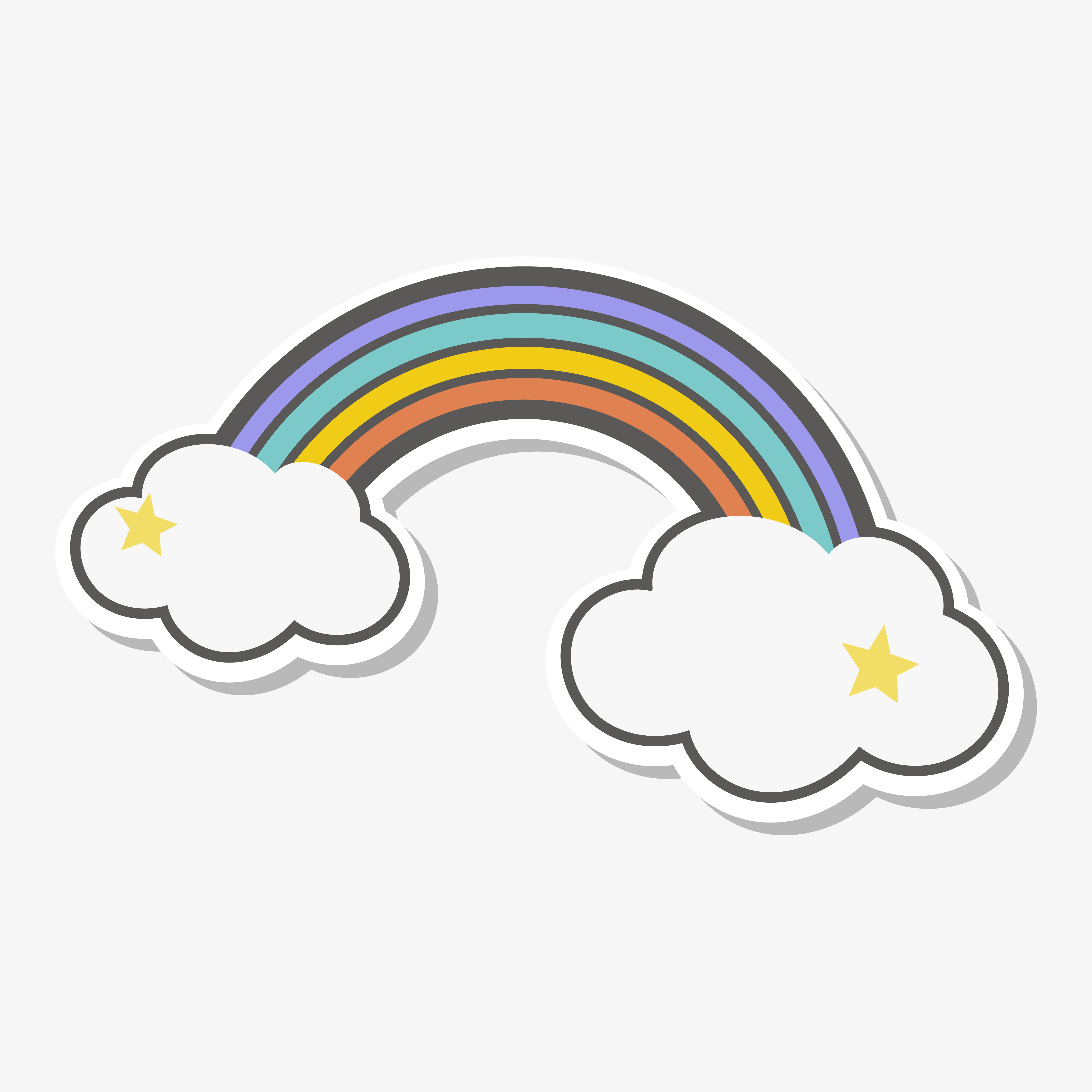 Magical rainbow unicorn illustration vector - Download Free Vectors
