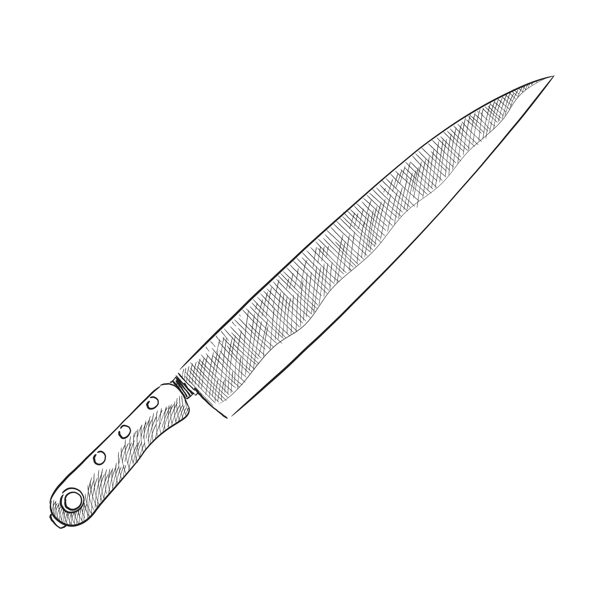 Vintage illustration of a kitchen knife - Download Free Vectors