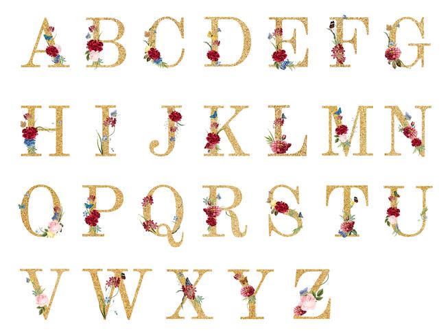 Free Free Floral Alphabet Svg 511 SVG PNG EPS DXF File