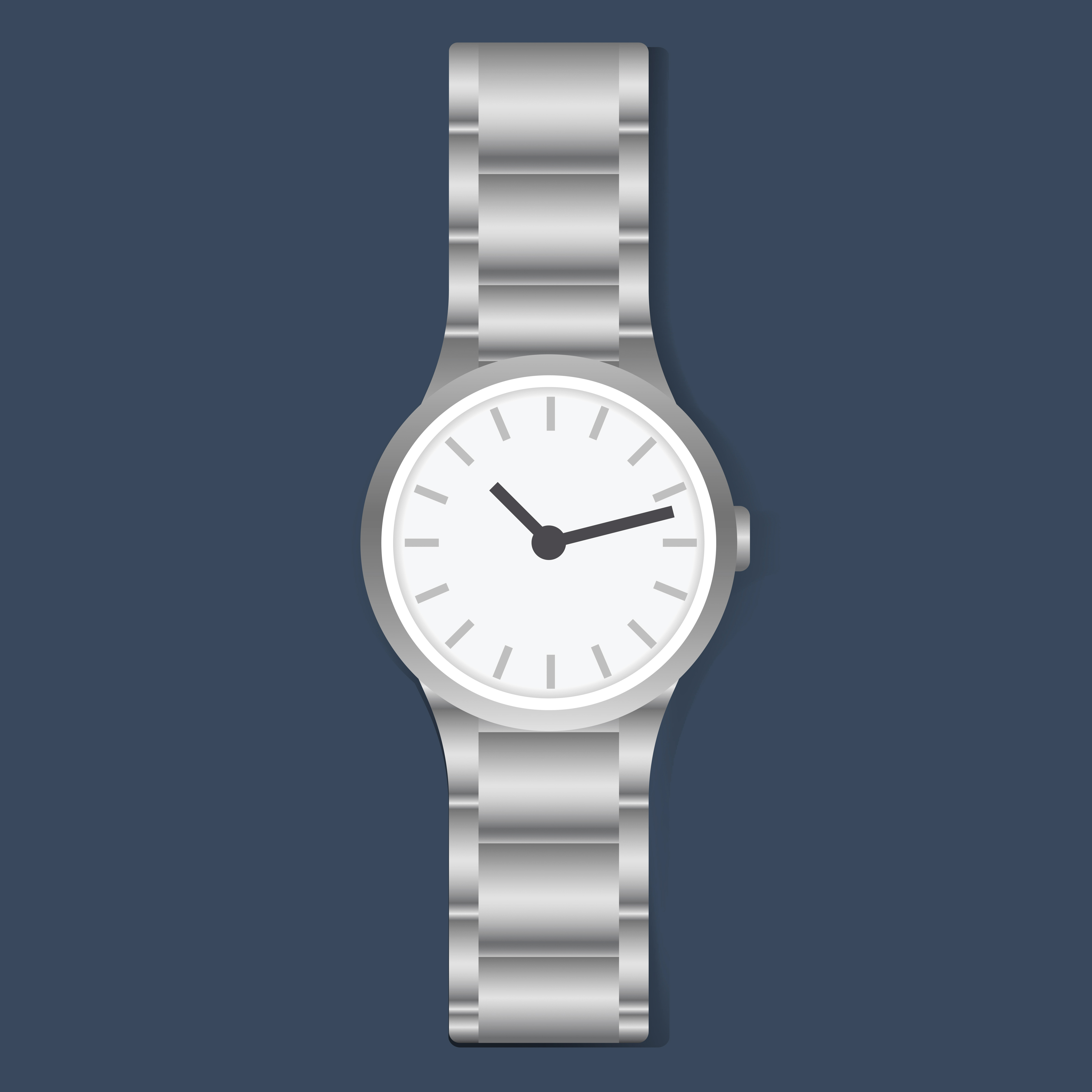 Illustration of a metallic wrist watch - Download Free Vectors, Clipart