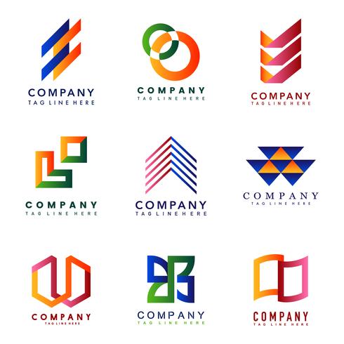 Set of company logo design ideas vector - Download Free Vectors ...