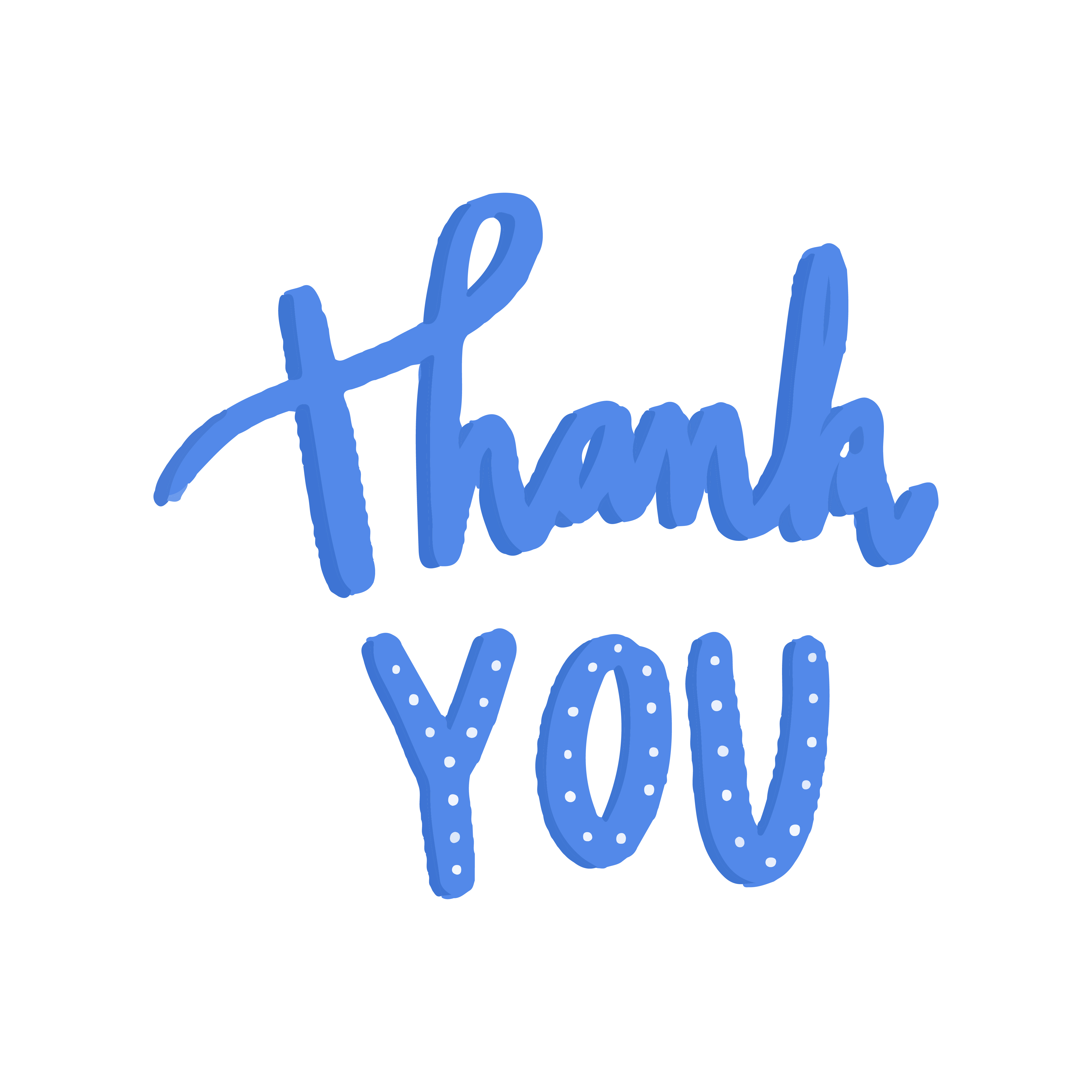 Thank You Typography Vector In Blue Download Free Vectors Clipart