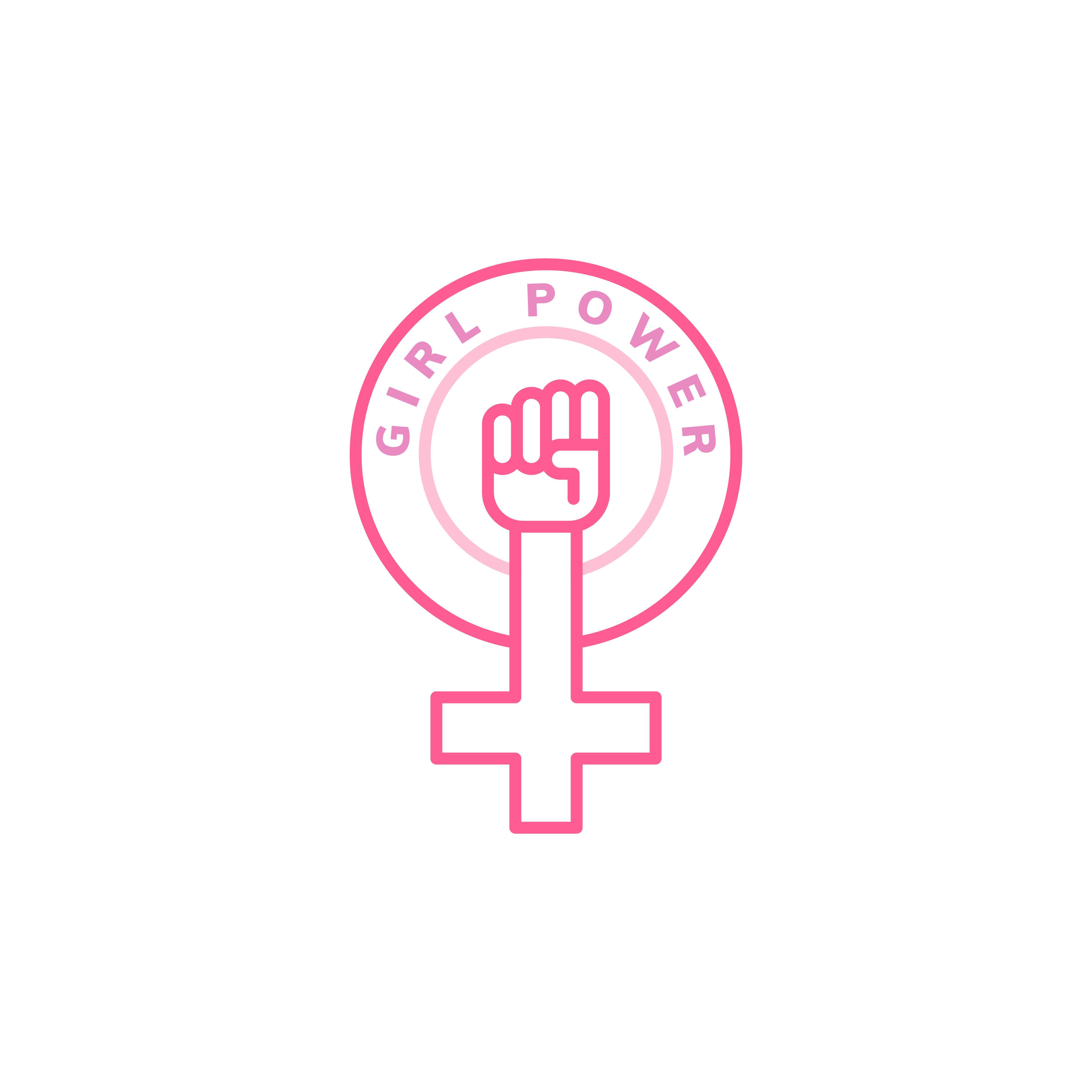 Girl power emblem badge illustration Download Free Vectors, Clipart Graphics & Vector Art