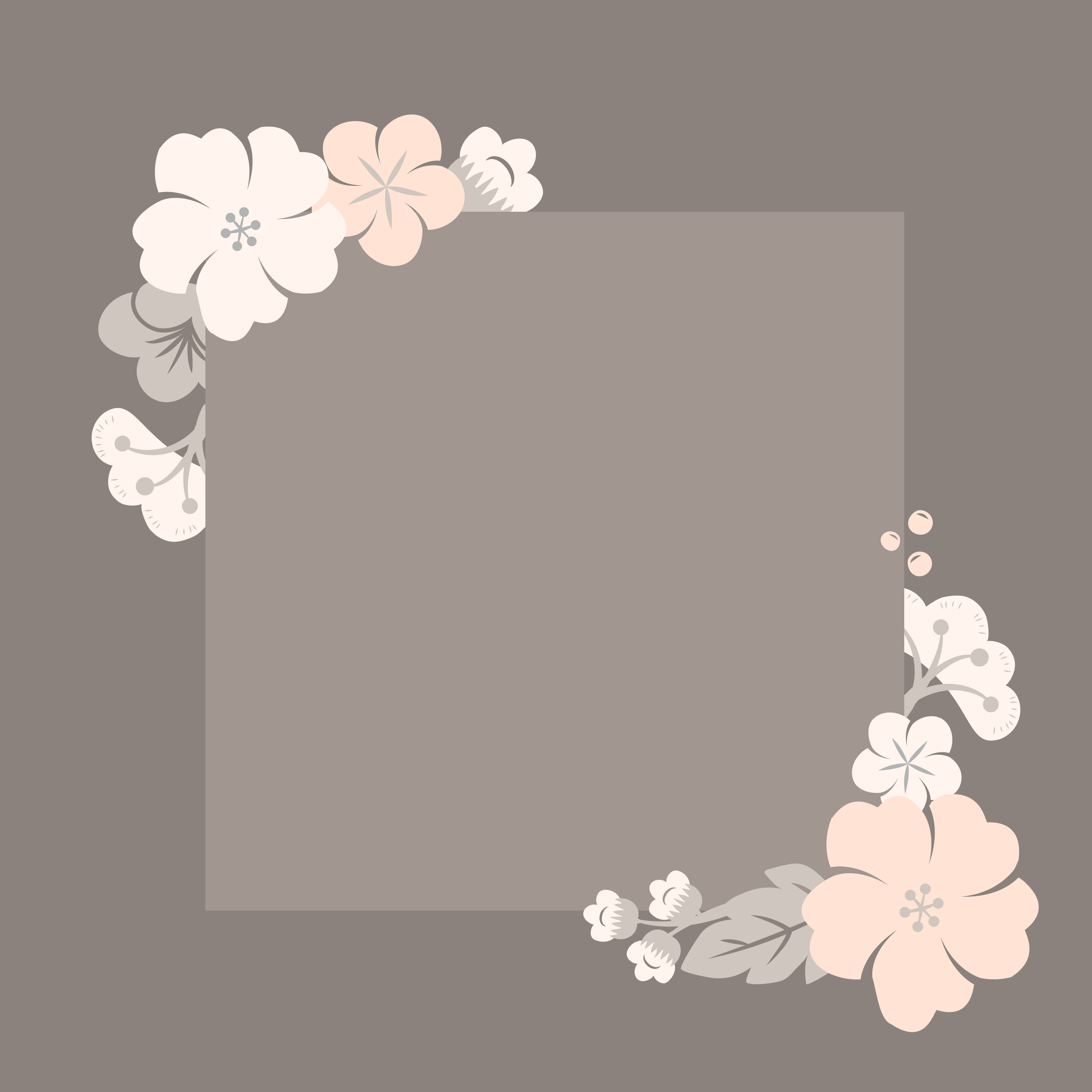 Download Pastel Square Flower Frame Png Gif